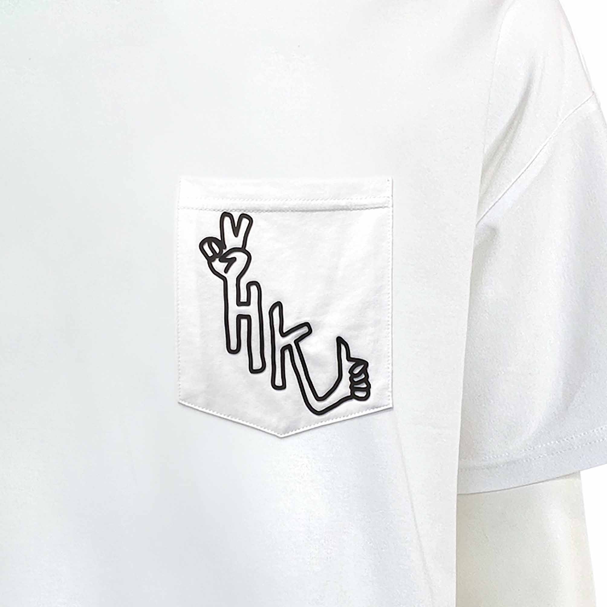 YeaHK Oversized Pocket T-shirt, White