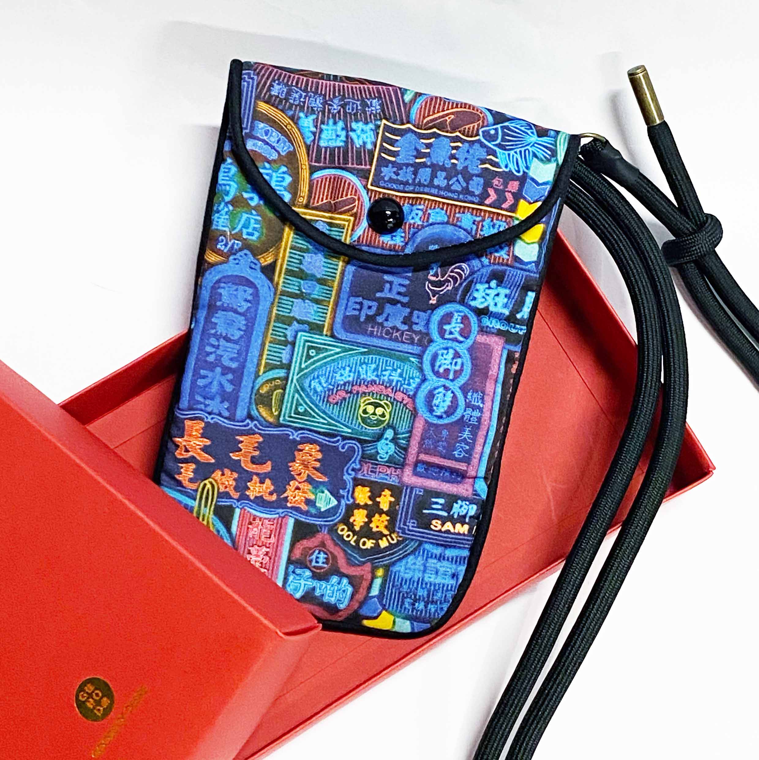 Nathan Road Blues Signature Print Phone Pouch