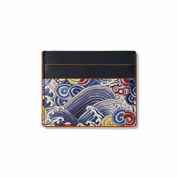 Waves of Clouds Leather Cardholder