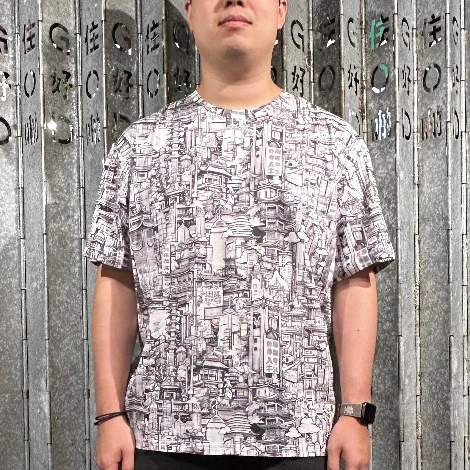 Mid-Kingdom AI Print Oversized T-shirt