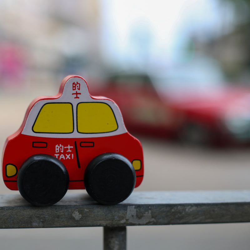 Red Taxi Push-Along by Lion Rock Press
