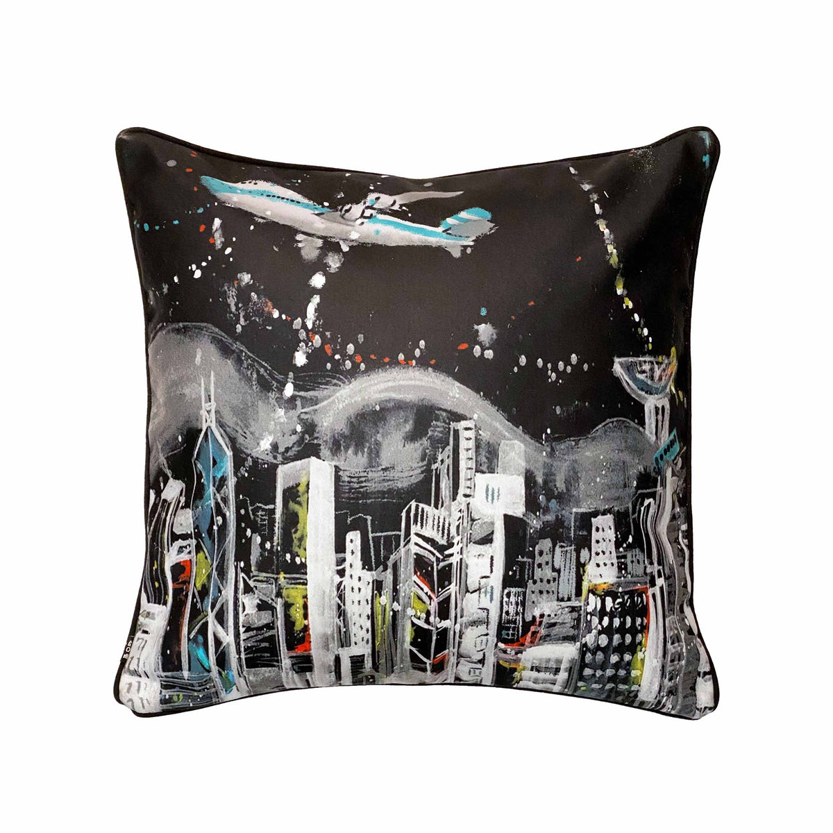 Hong Kong Festive Skyline DoubleSided Cushion Cover, 45 x 45 cm