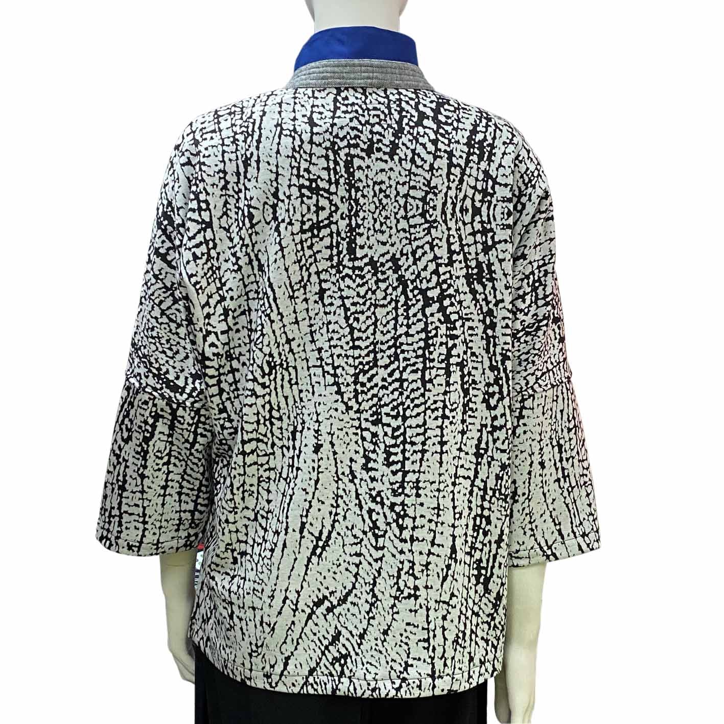 Black White Zigzag Kimono Jacket