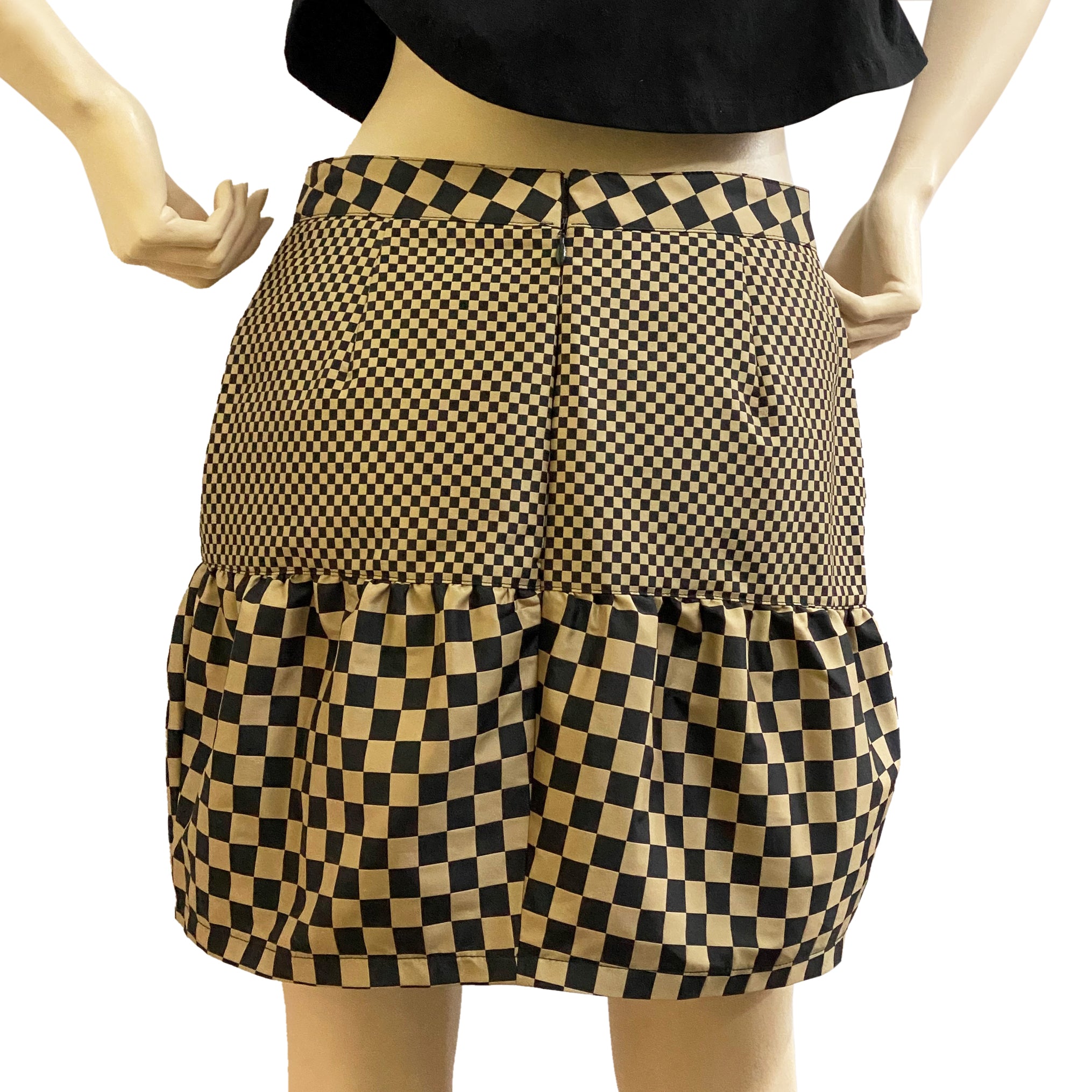 Mixed Check Trumpet Skirt