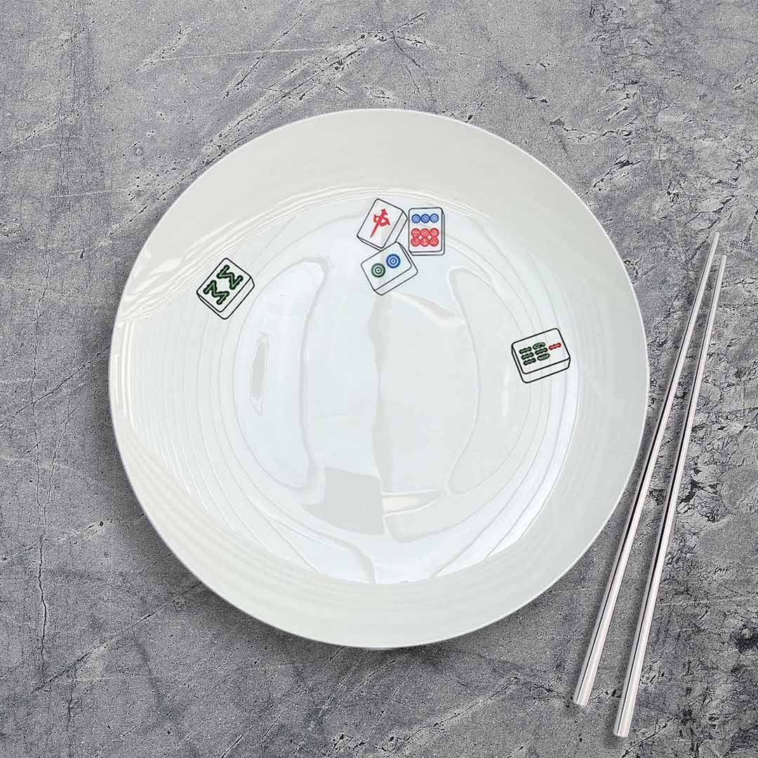 Mahjong Dinner Plate Set