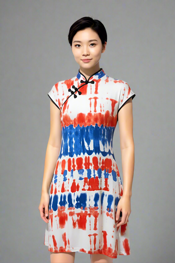 Water Color Qipao Dress