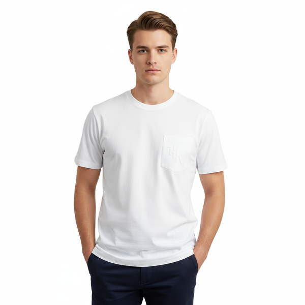 HK Logo Oversized Pocket T-shirt, White