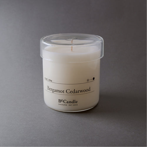 Scented Candle 200g, Bergamot Cedarwood by BeCandle