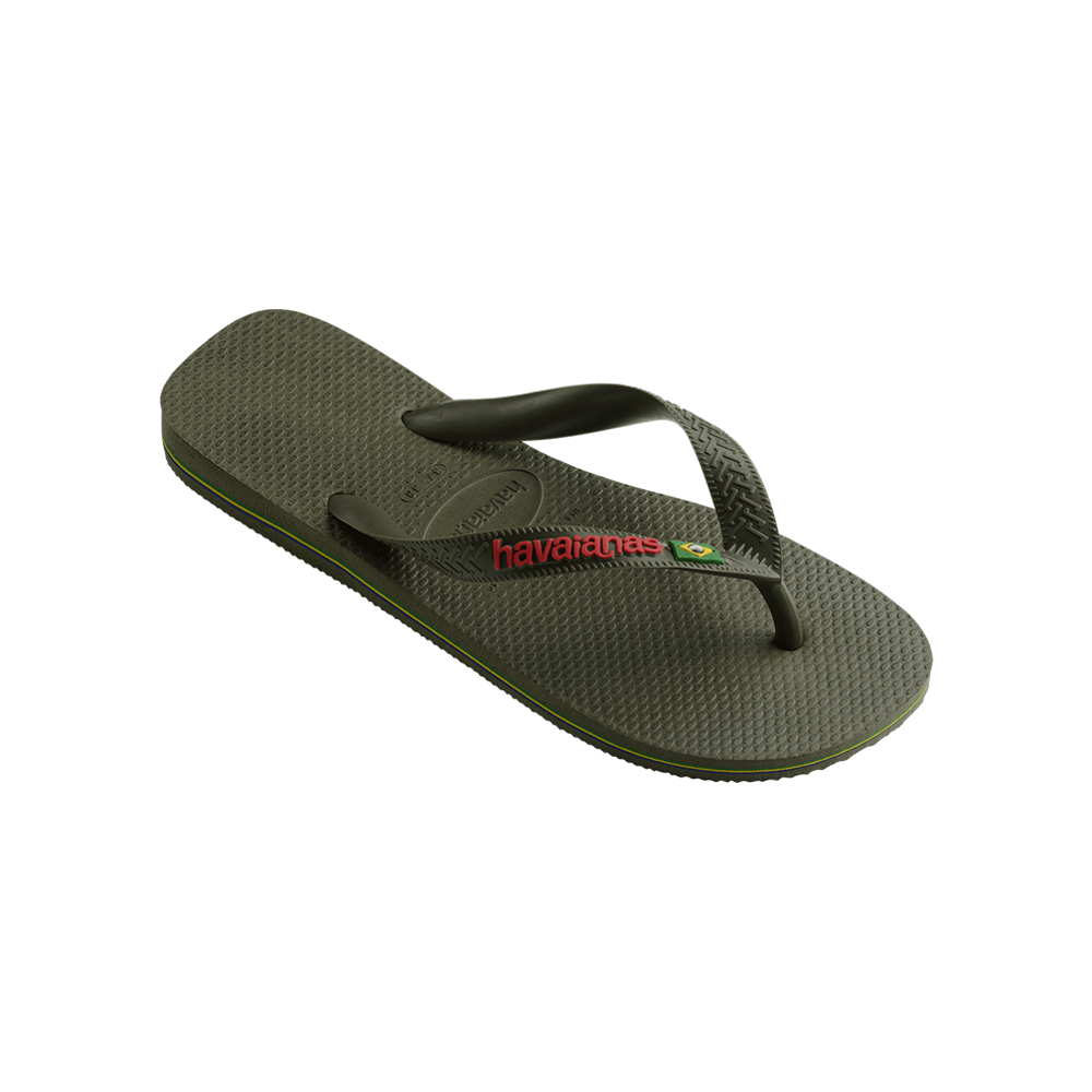 Brasil Logo By Havaianas, Green Yucca Side Top