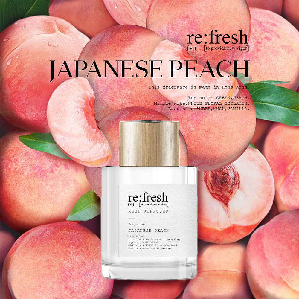 re:fresh Japanese Peach Reed Diffuser 140ml – Goods of Desire