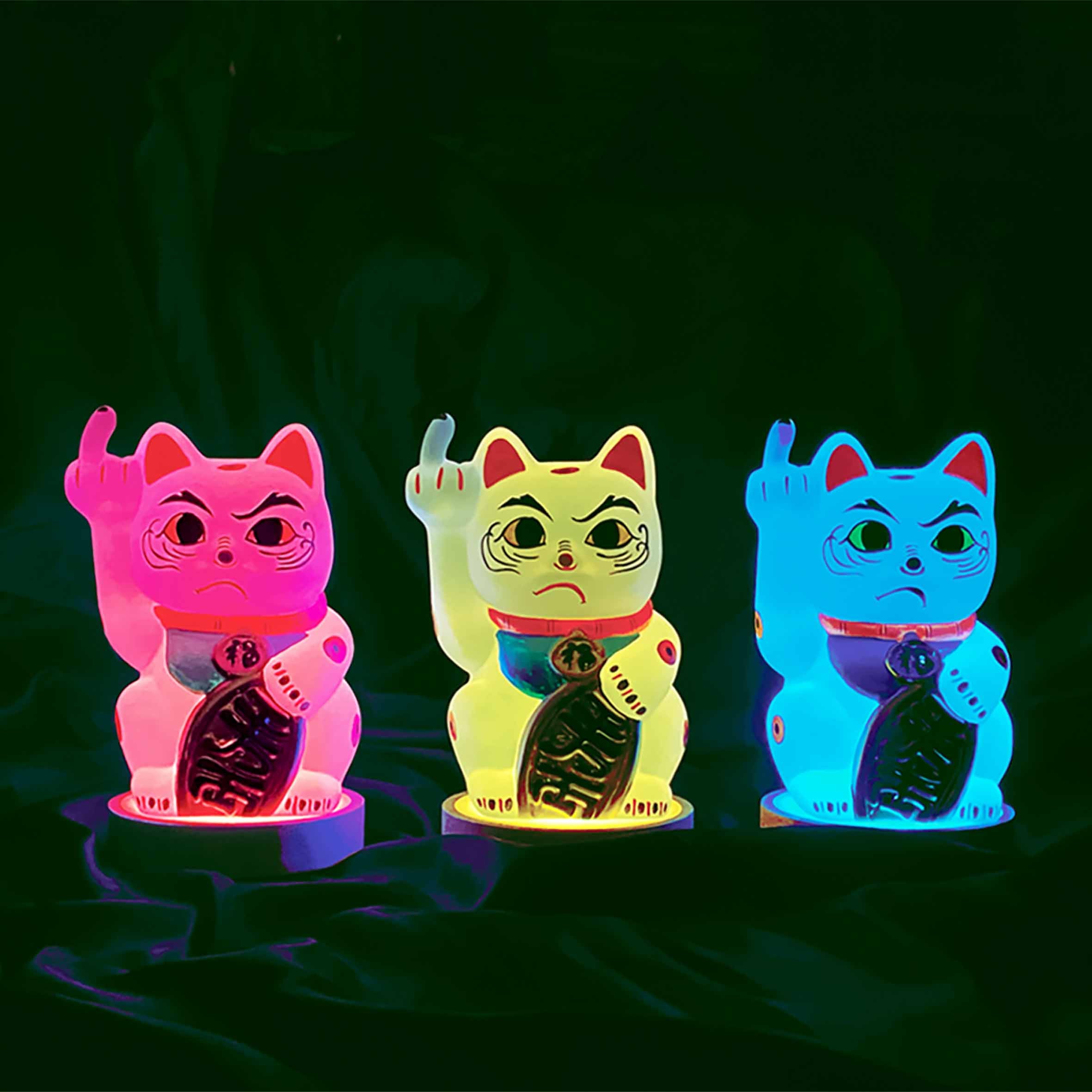 POP! Frosted Angry Cat 15cm, with disco light display