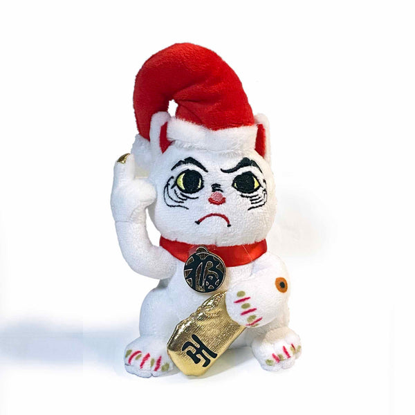 'Angry Cat' Stuffed Toy with Sound Effect Christmas Version