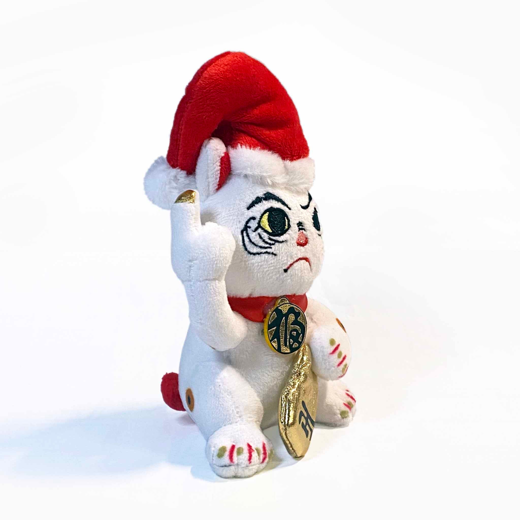 'Angry Cat' Stuffed Toy with Sound Effect Christmas Version