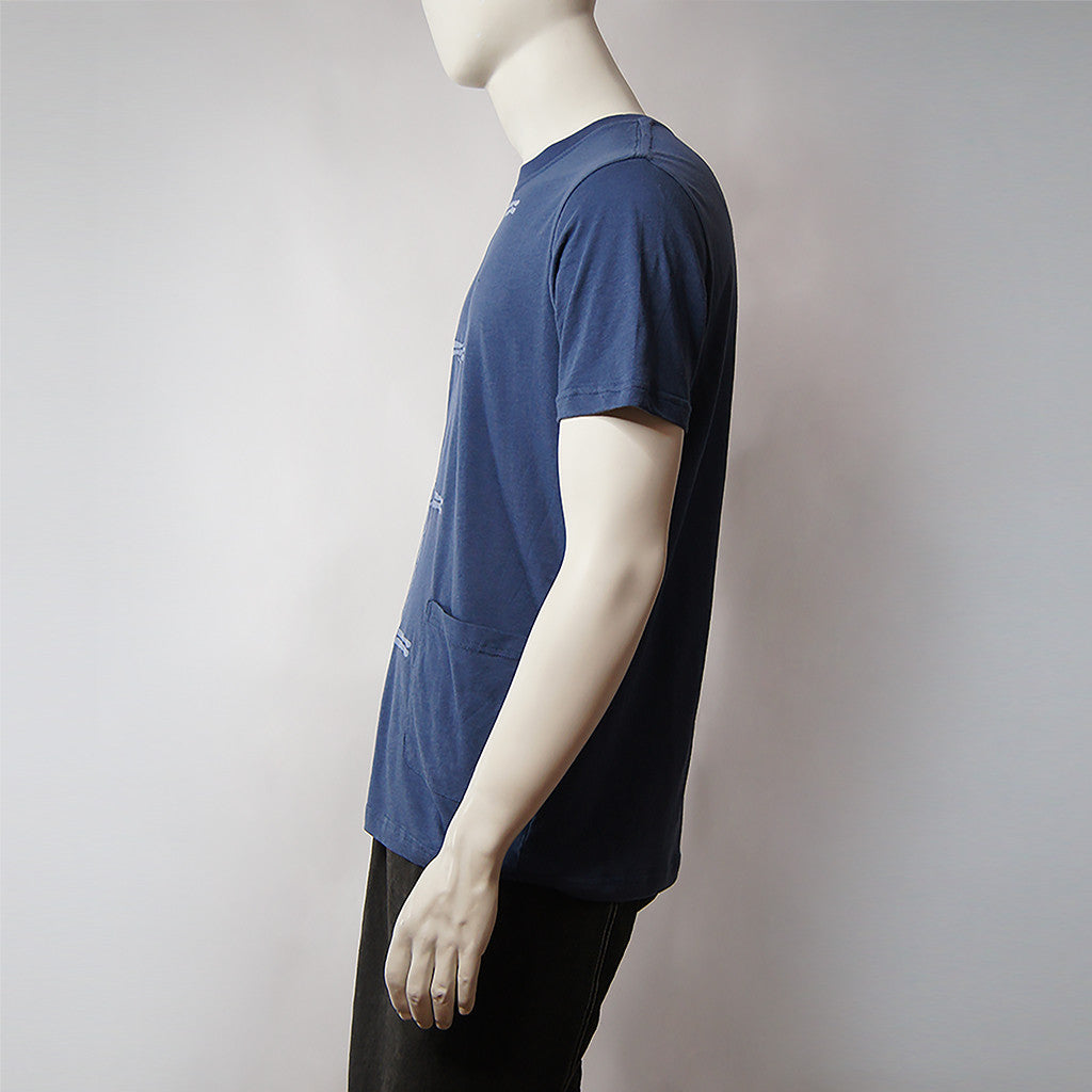 'Chinese Button' print tee (navy), T-shirt, Goods of Desire, Goods of Desire