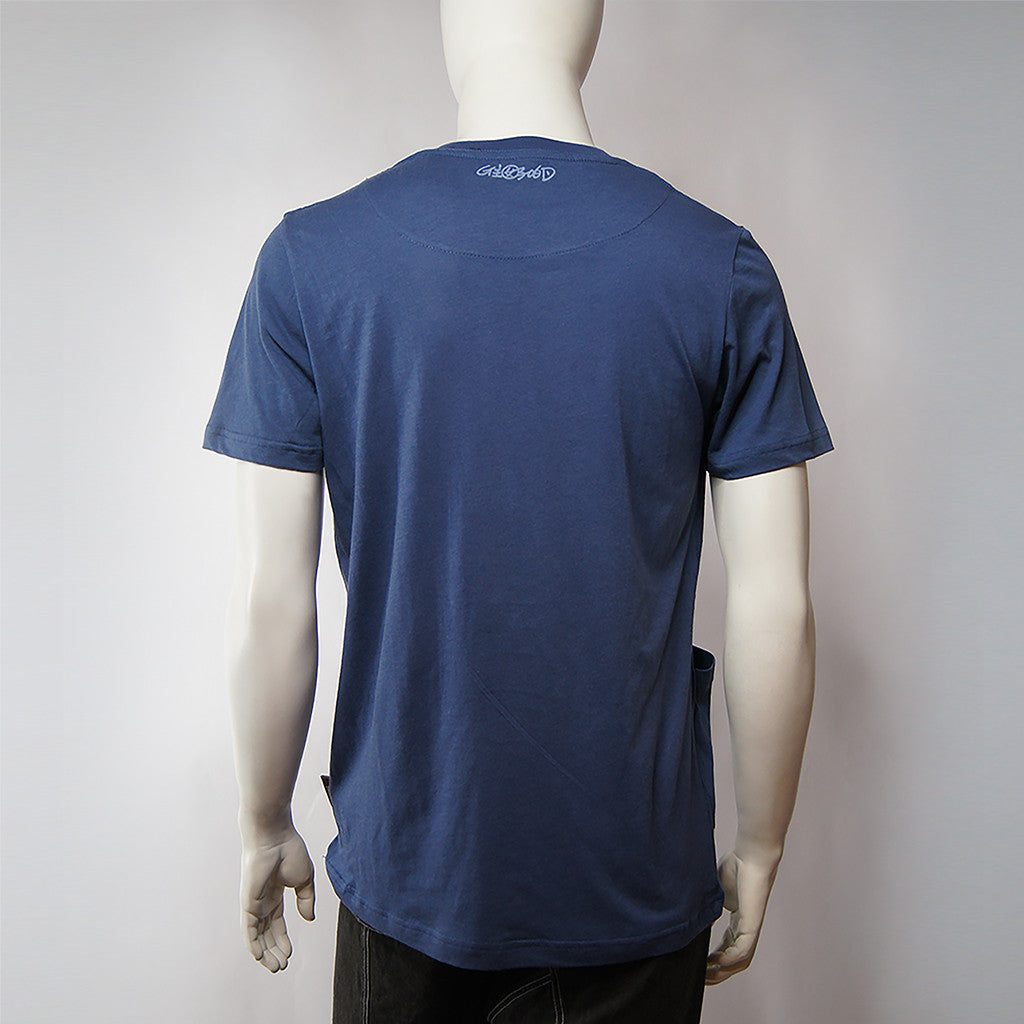 'Chinese Button' print tee (navy), T-shirt, Goods of Desire, Goods of Desire