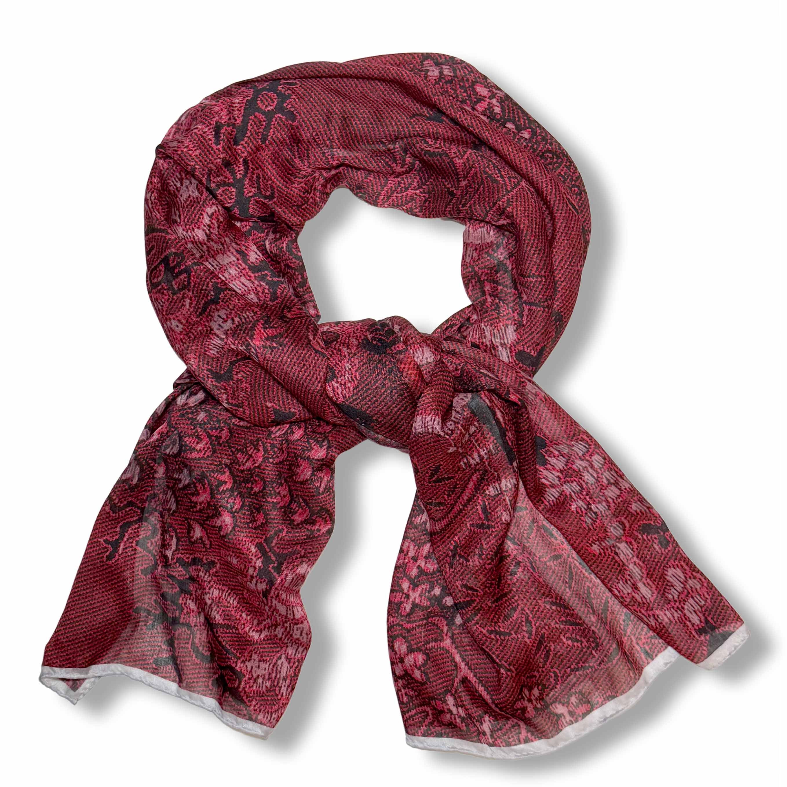 Chinese Garden Red Modal Scarf – Goods of Desire