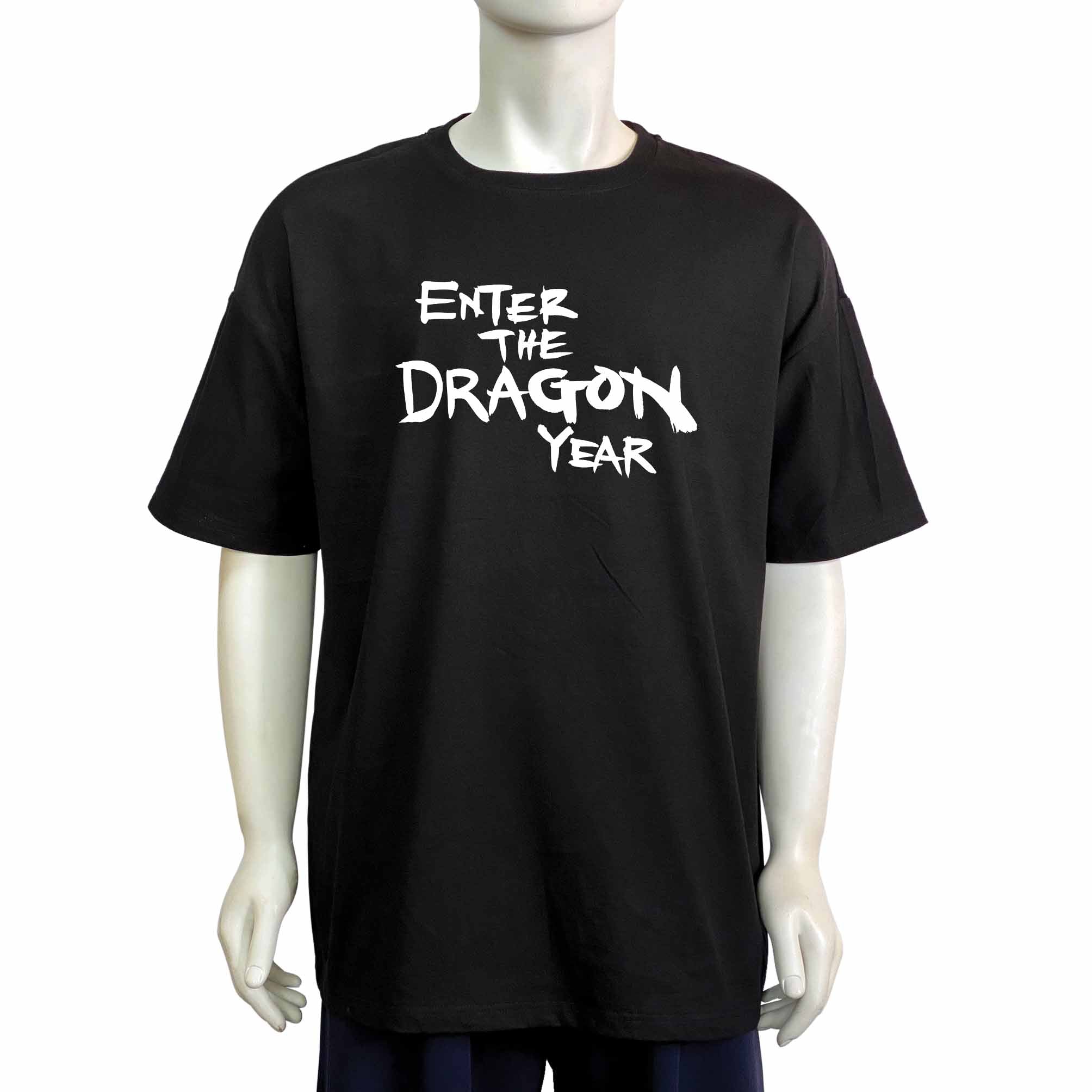 Enter the Dragon Oversized T-shirt, Black