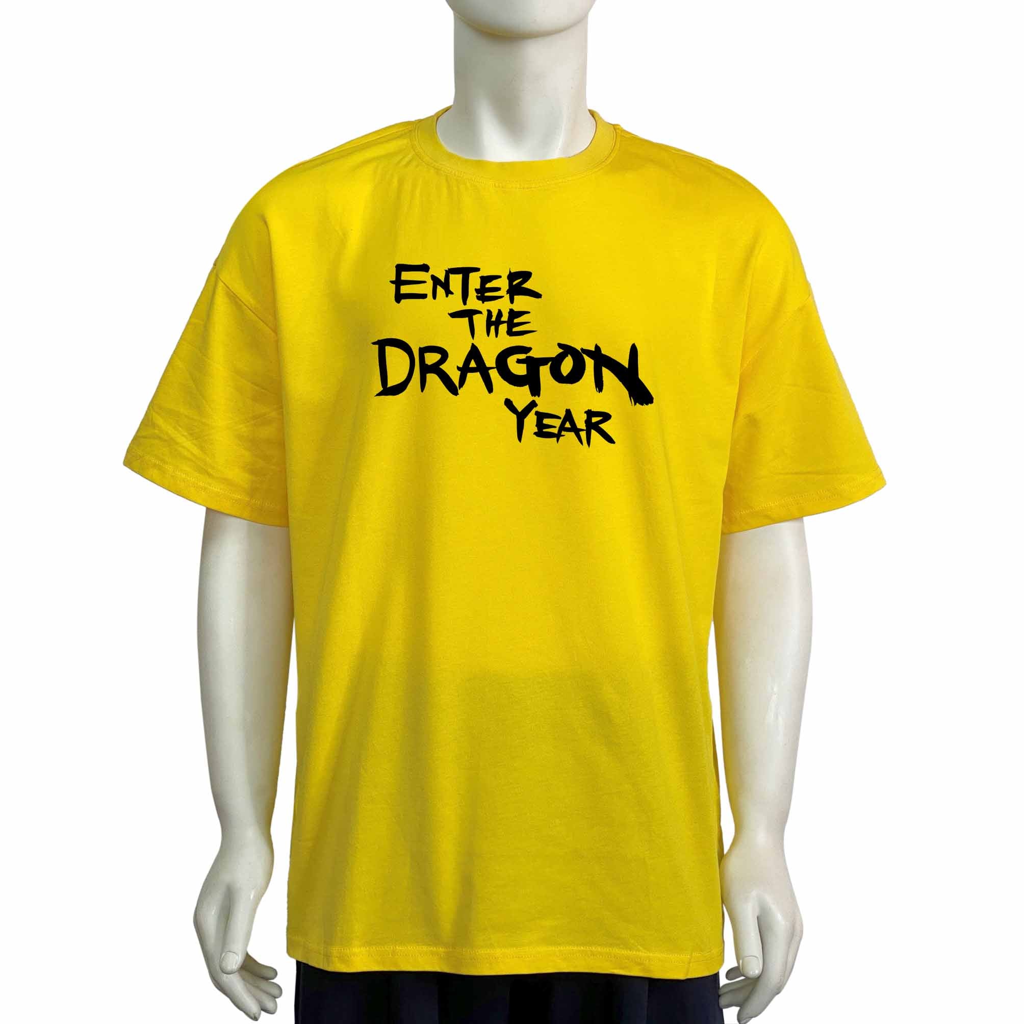 Enter the Dragon Oversized T-shirt, Yellow