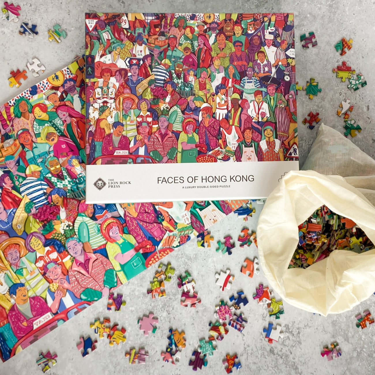 Faces of Hong Kong Double-sided 1000-pc Puzzle by Lion Rock Press