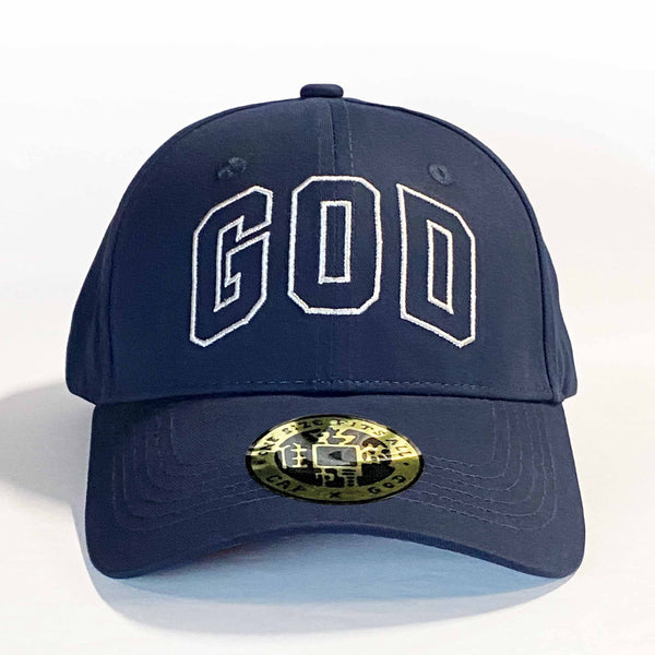 "GOD" Baseball Cap, Navy