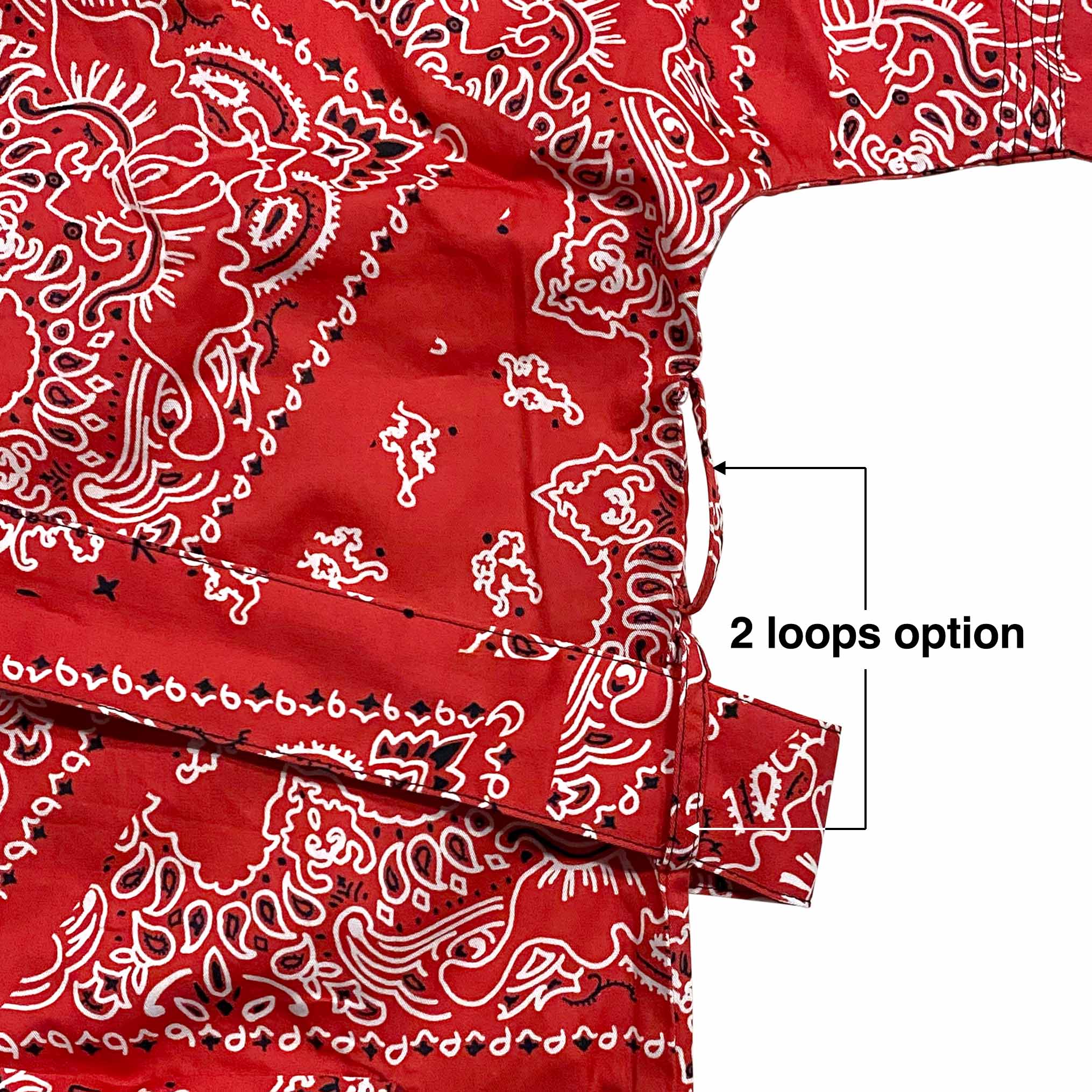 GOD Dressing Gown, Paisley Bandana, Red