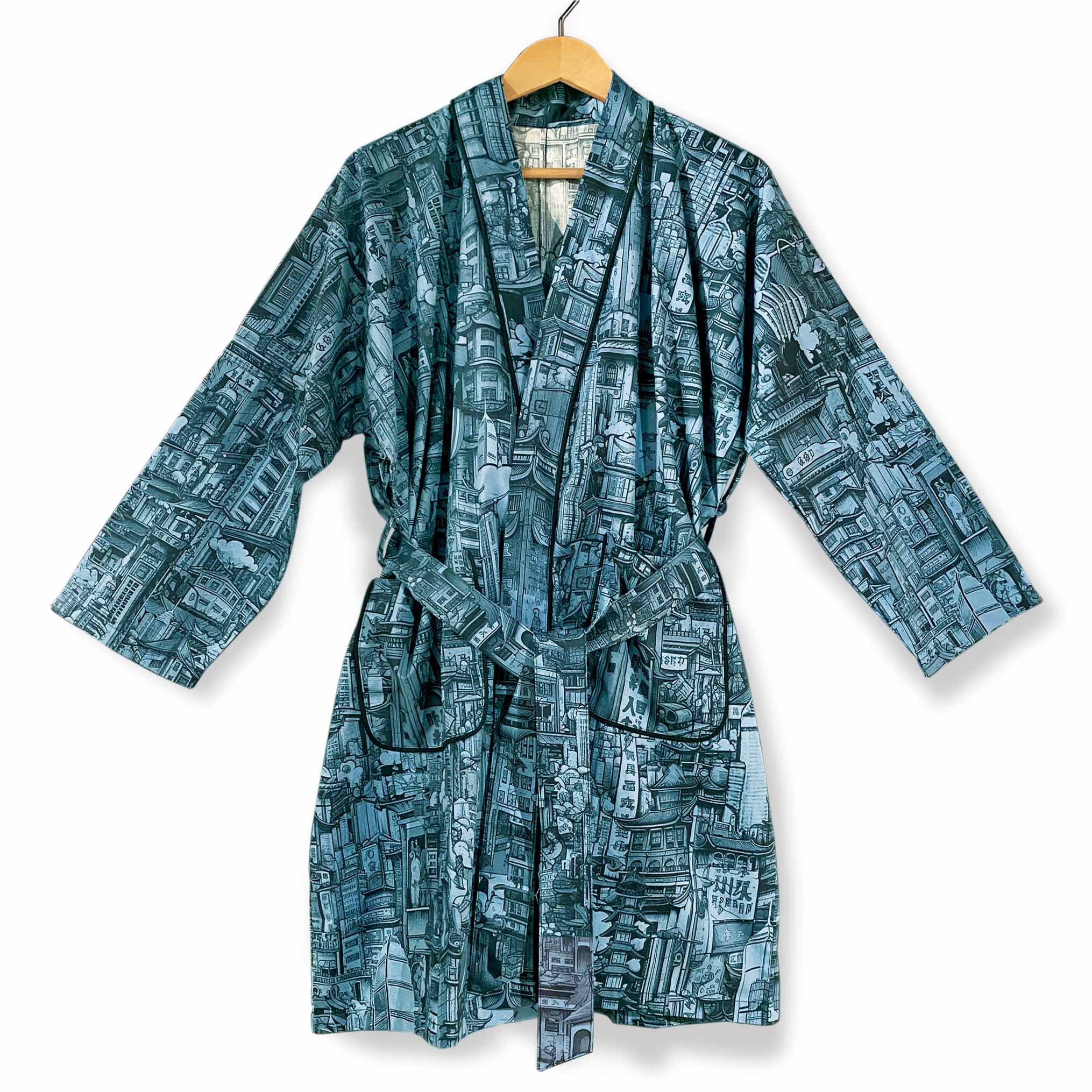 GOD Dressing Gown, Mid-Kingdom, Blue