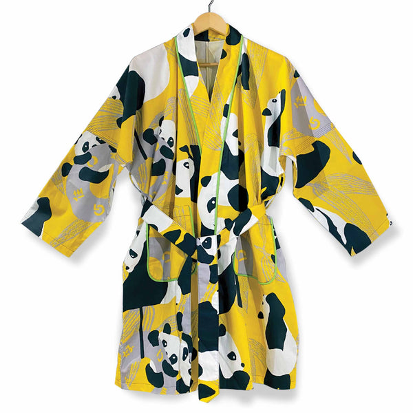 GOD Dressing Gown, Panda, Yellow