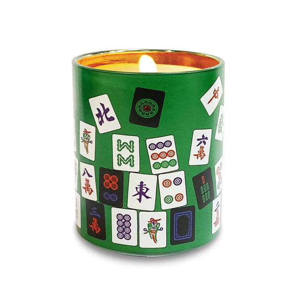 Green Mahjong Mix Jar Candle, White Cypress Scent