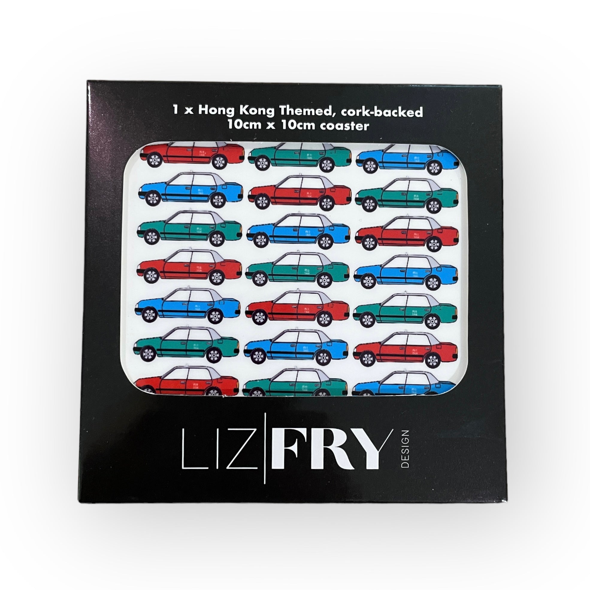HK Taxis Coaster by Liz Fry Design