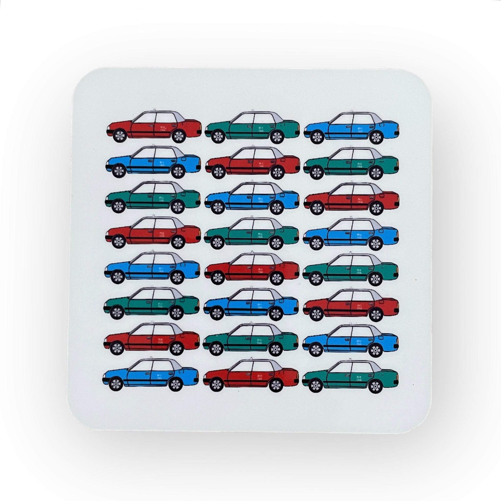 HK Taxis Coaster by Liz Fry Design