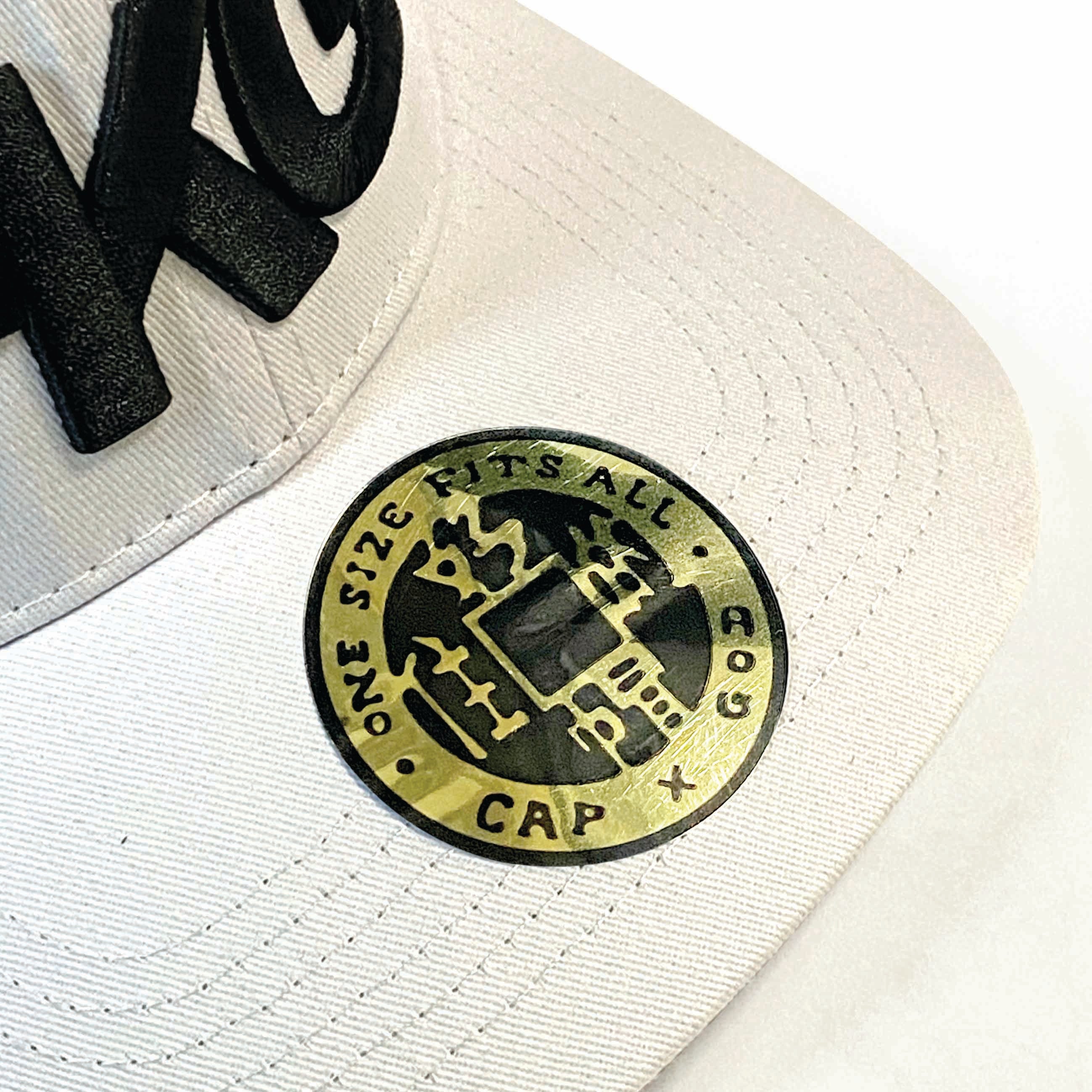 HKG 3D Baseball Cap, White