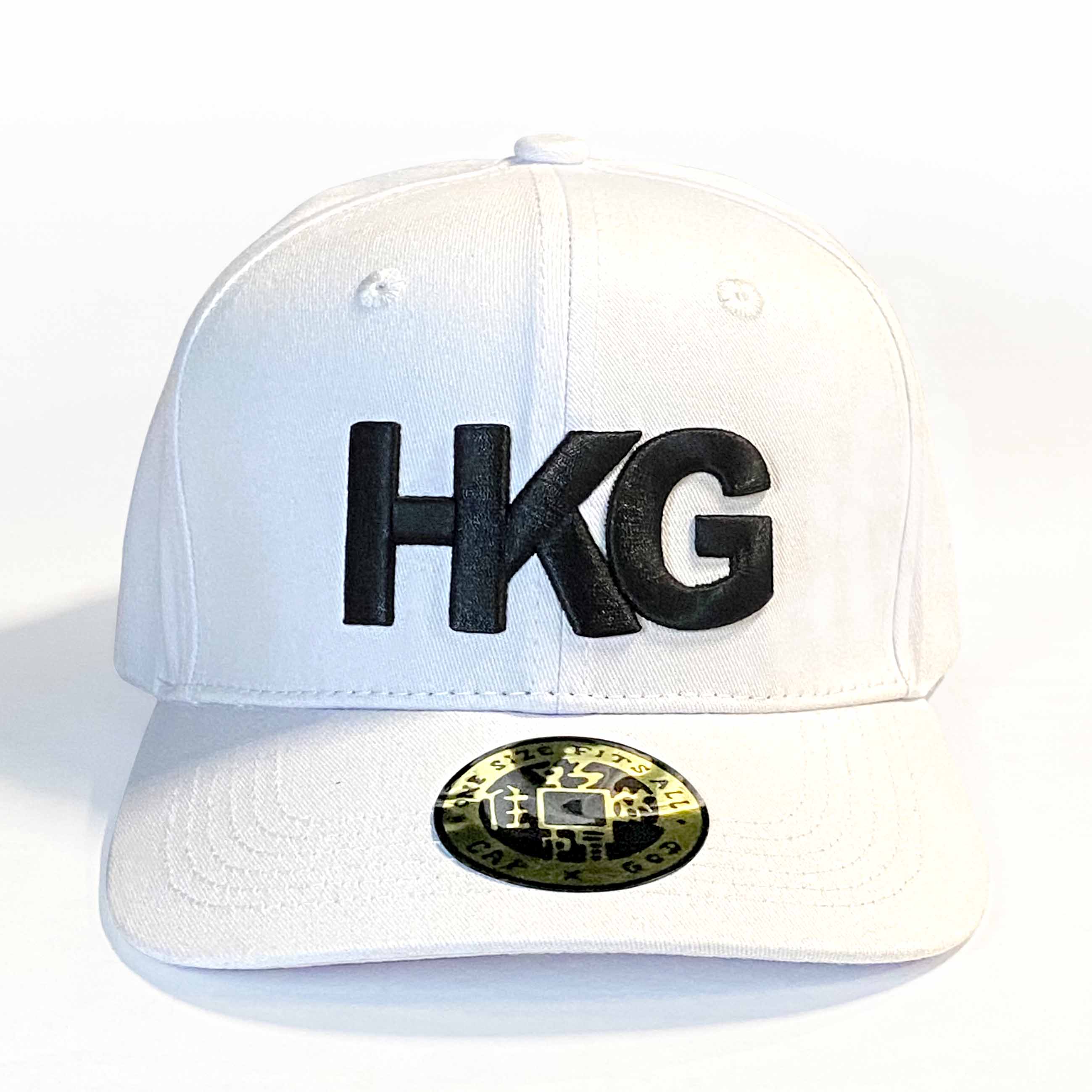 HKG 3D Baseball Cap, White
