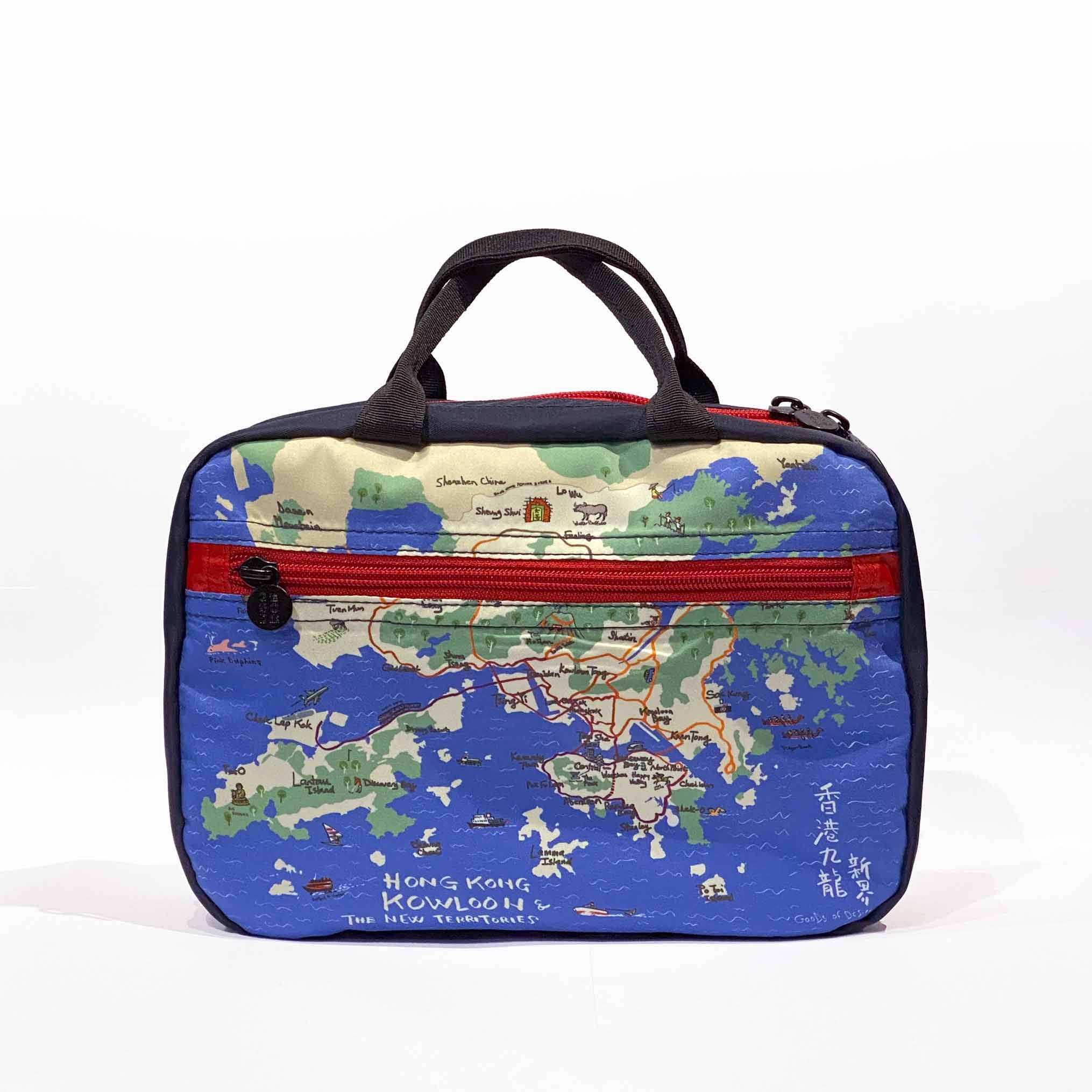 HK Hobbies Map Travel Toiletry Bag