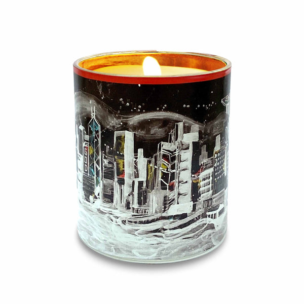 Hong Kong Skyline Jar Candle, Orange Blossom Scent