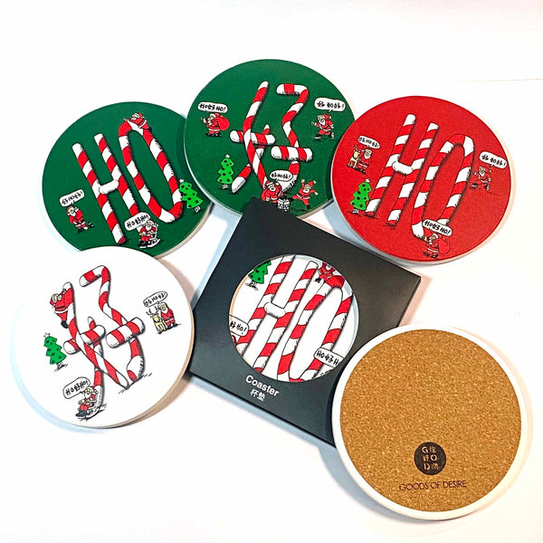 Ho Ho Ho Christmas Coasters
