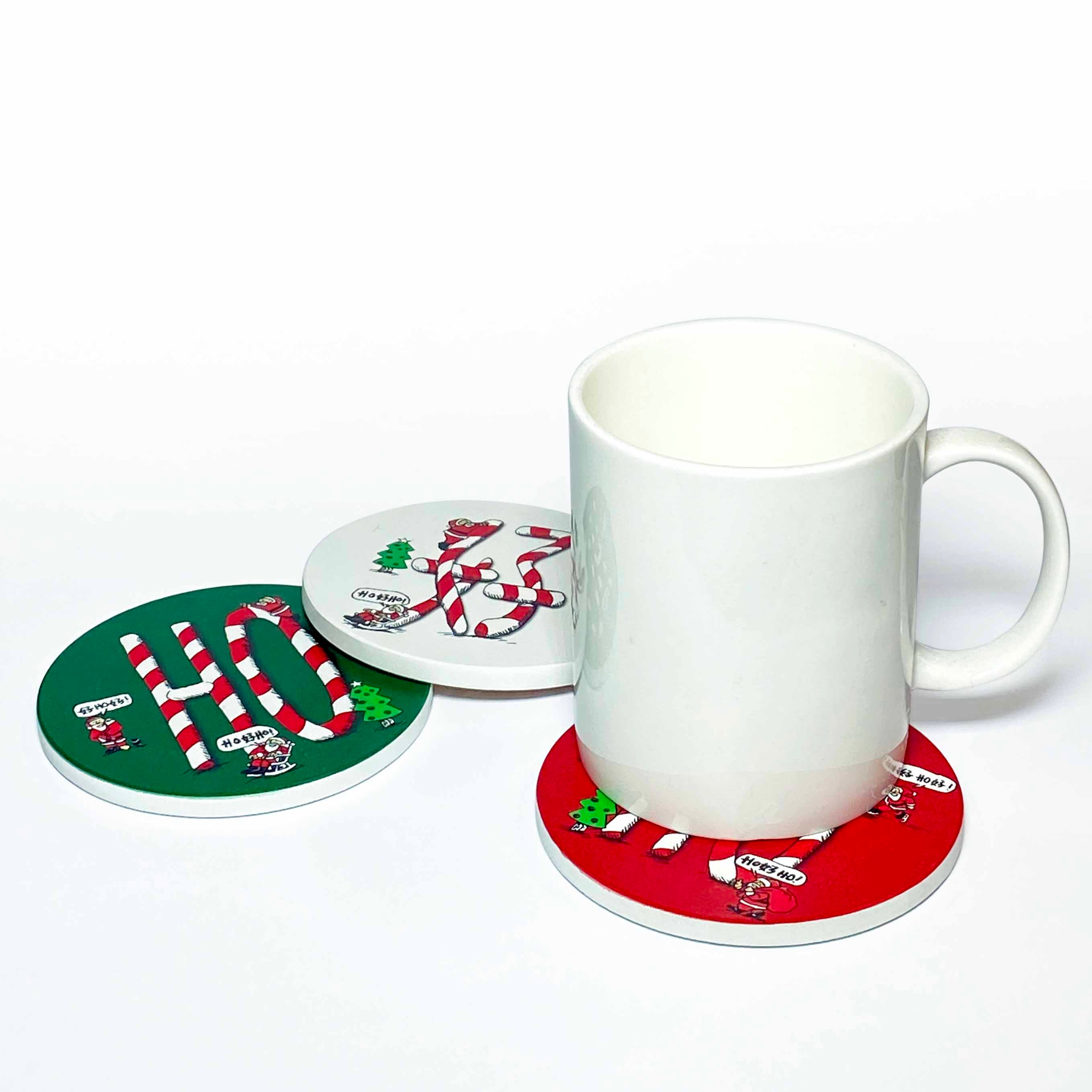 Ho Ho Ho Christmas Coasters