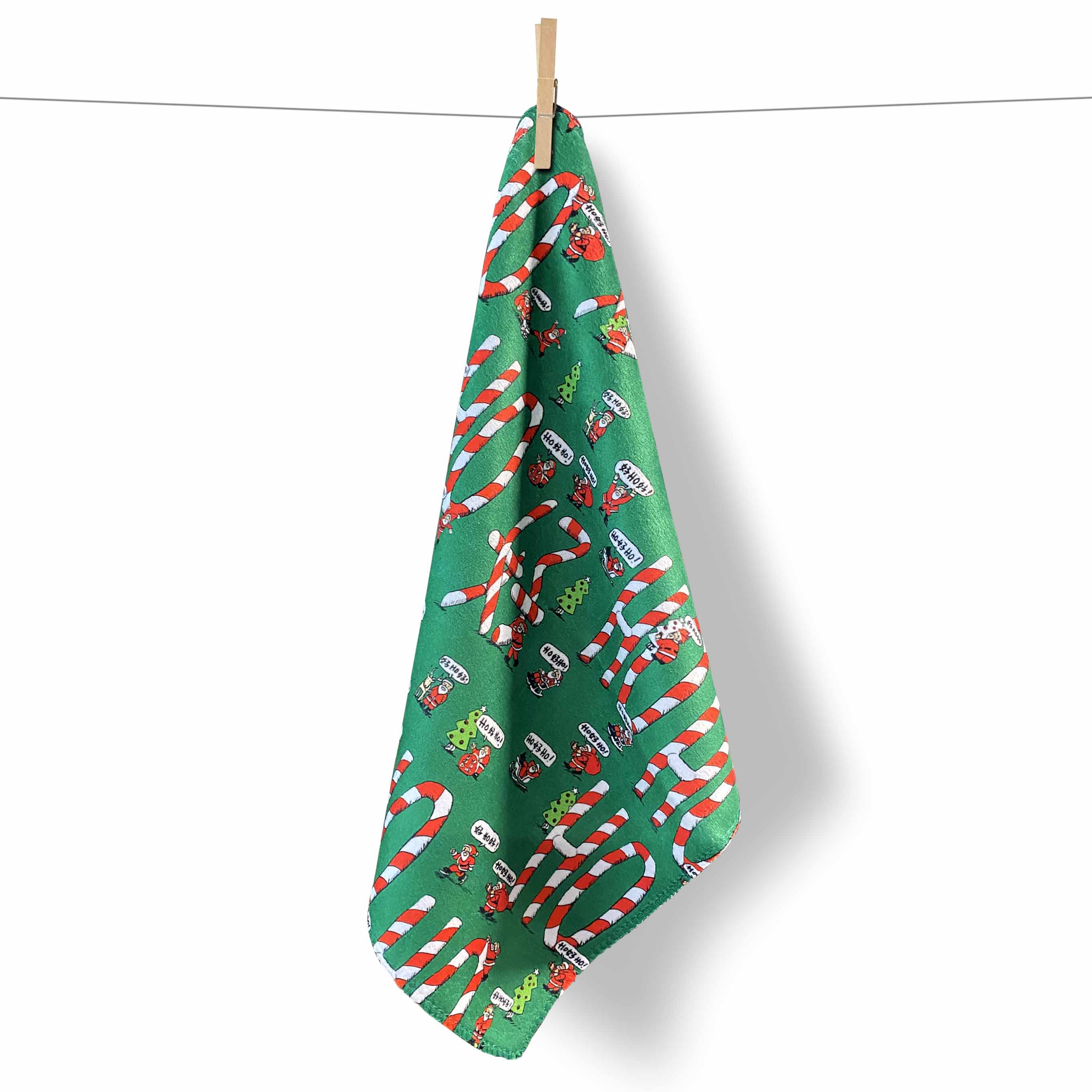 Christmas HO HO HO Face Towel, Set of 3