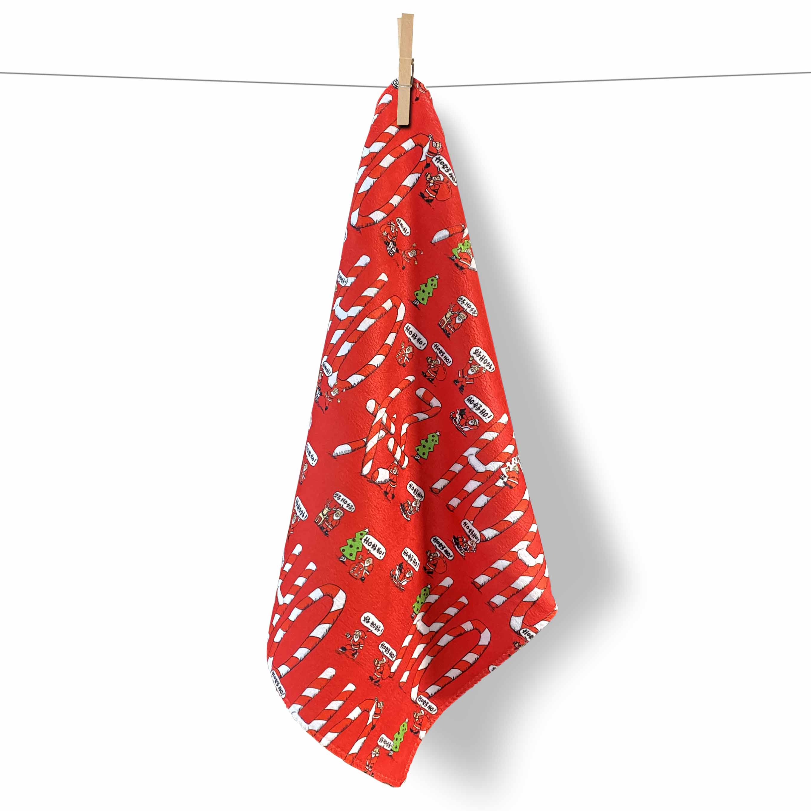 Christmas HO HO HO Face Towel, Set of 3