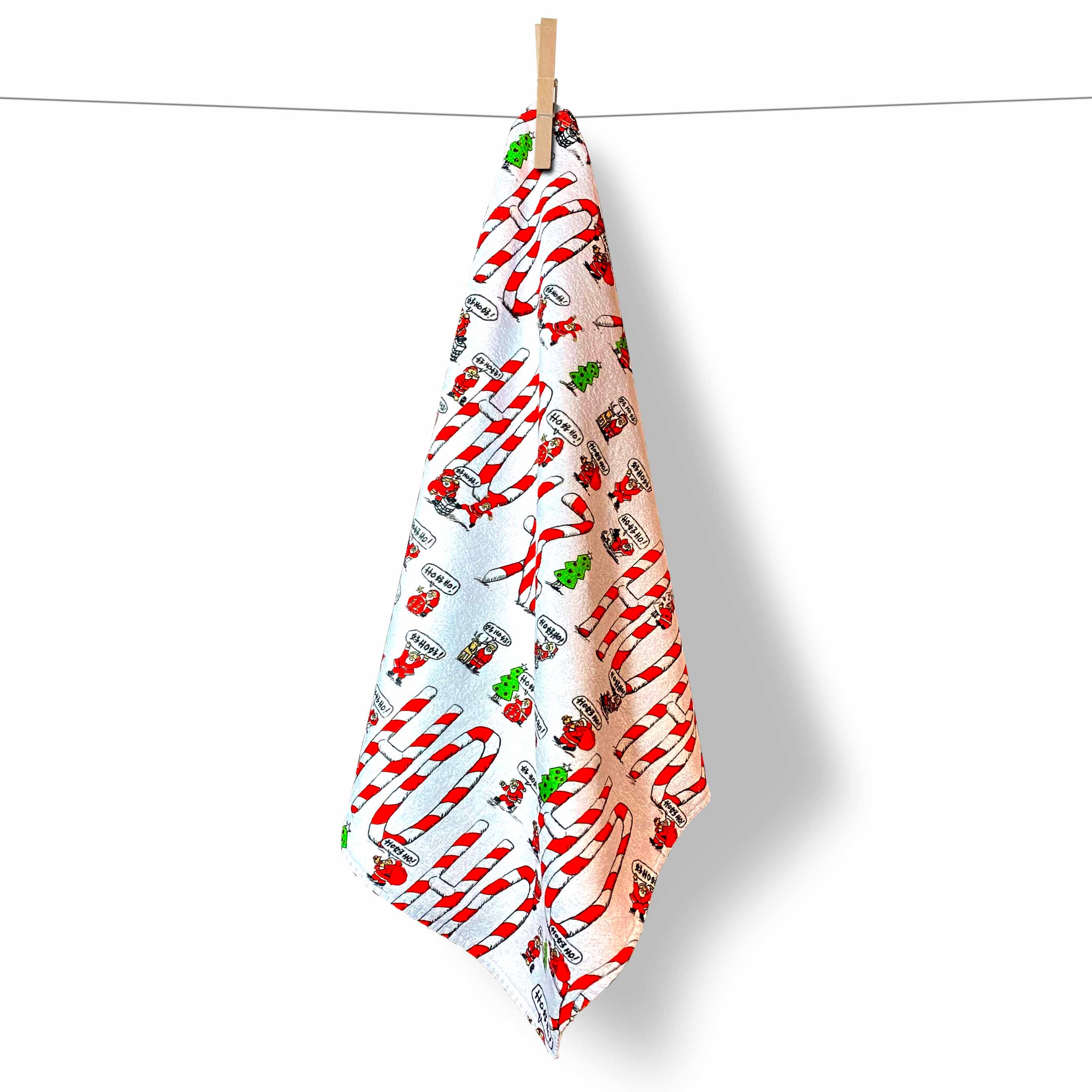 Christmas HO HO HO Face Towel, Set of 3