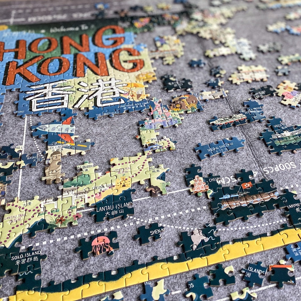 Incredible Hong Kong Double-sided 1000-pc Puzzle by Lion Rock Press