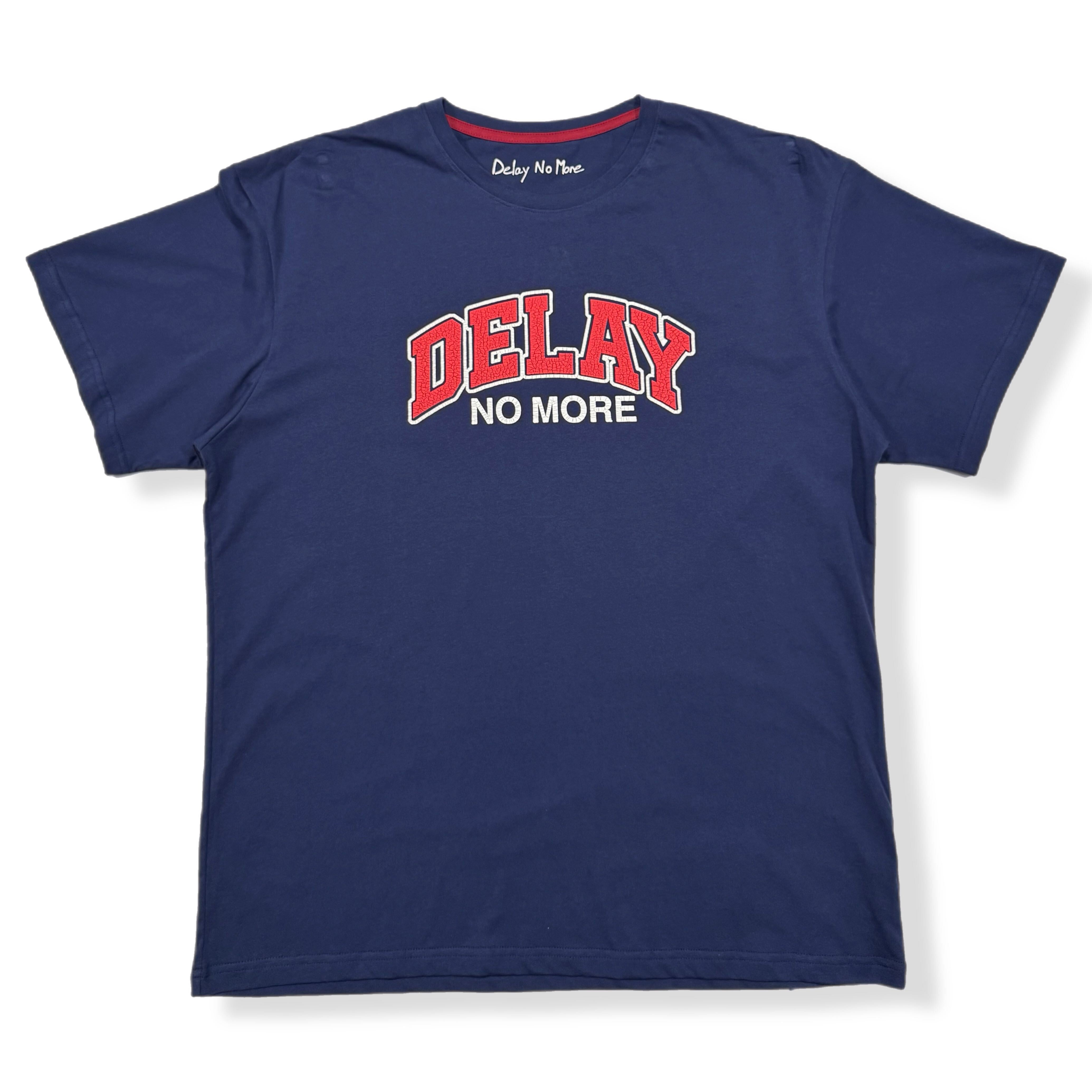 Delay No More Varsity Oversized T-shirt, Blue