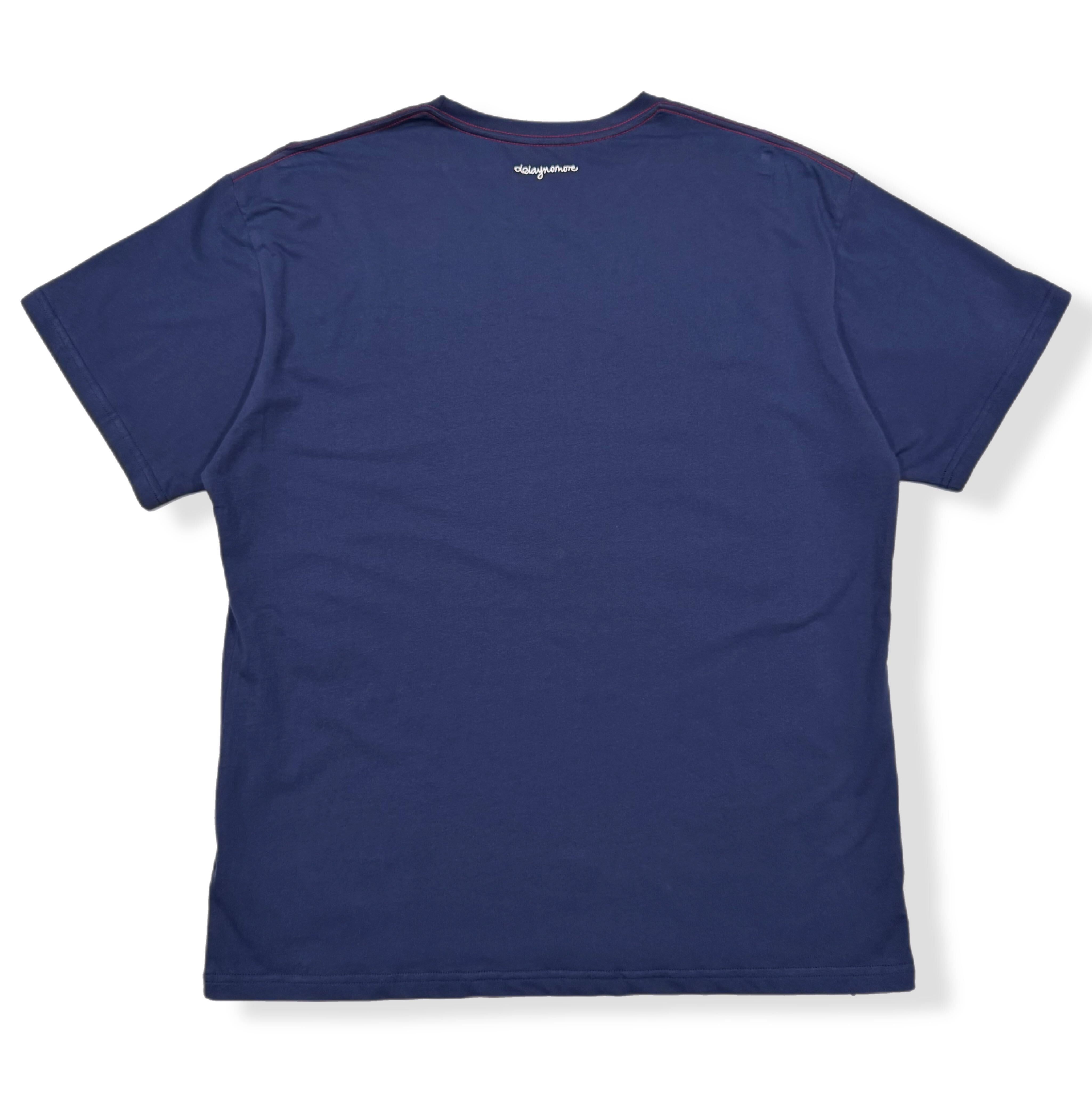 Delay No More Varsity Oversized T-shirt, Blue