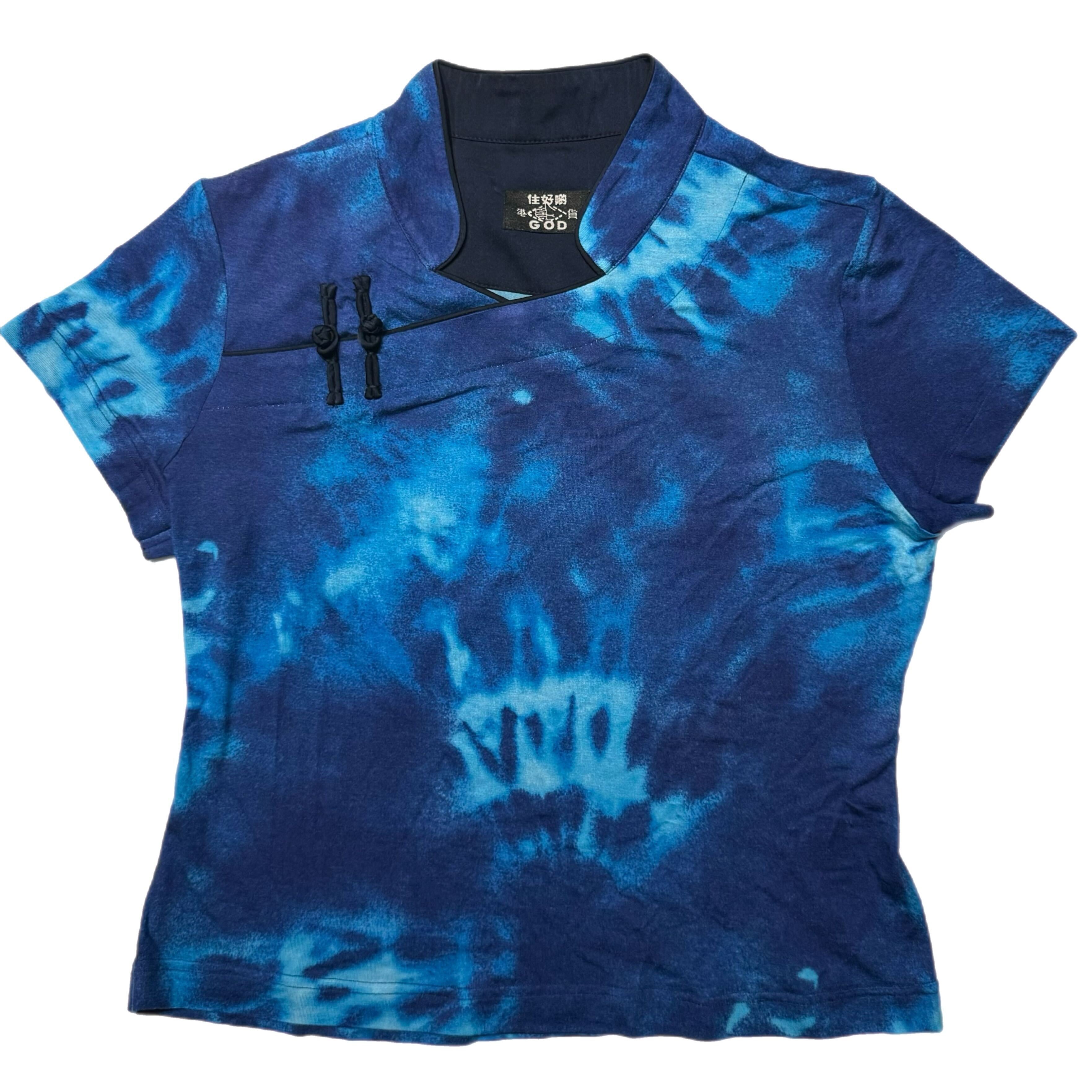 Qipaolo Top, Tie-Dyed Blues