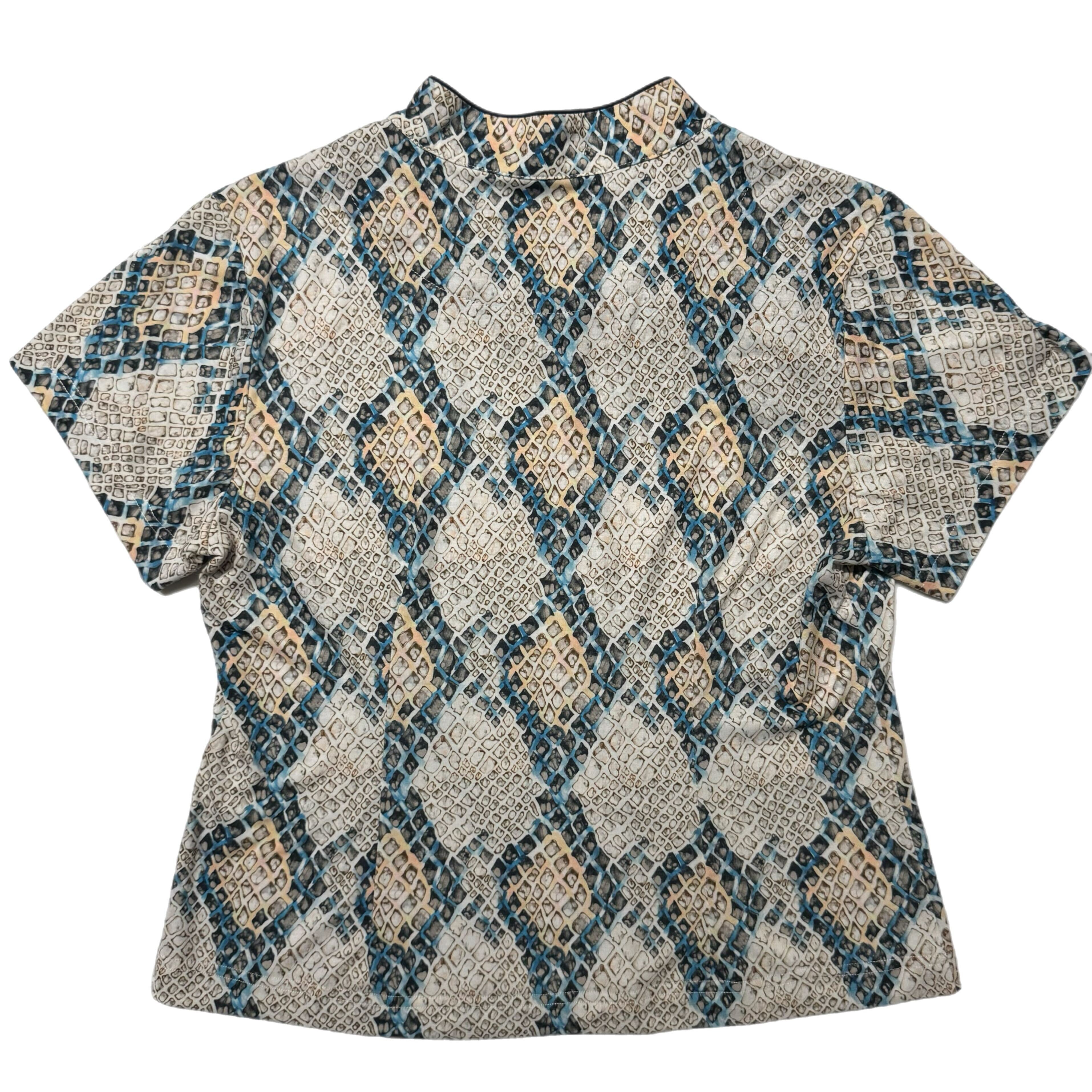 Qipolo Top, Mosaic Blue