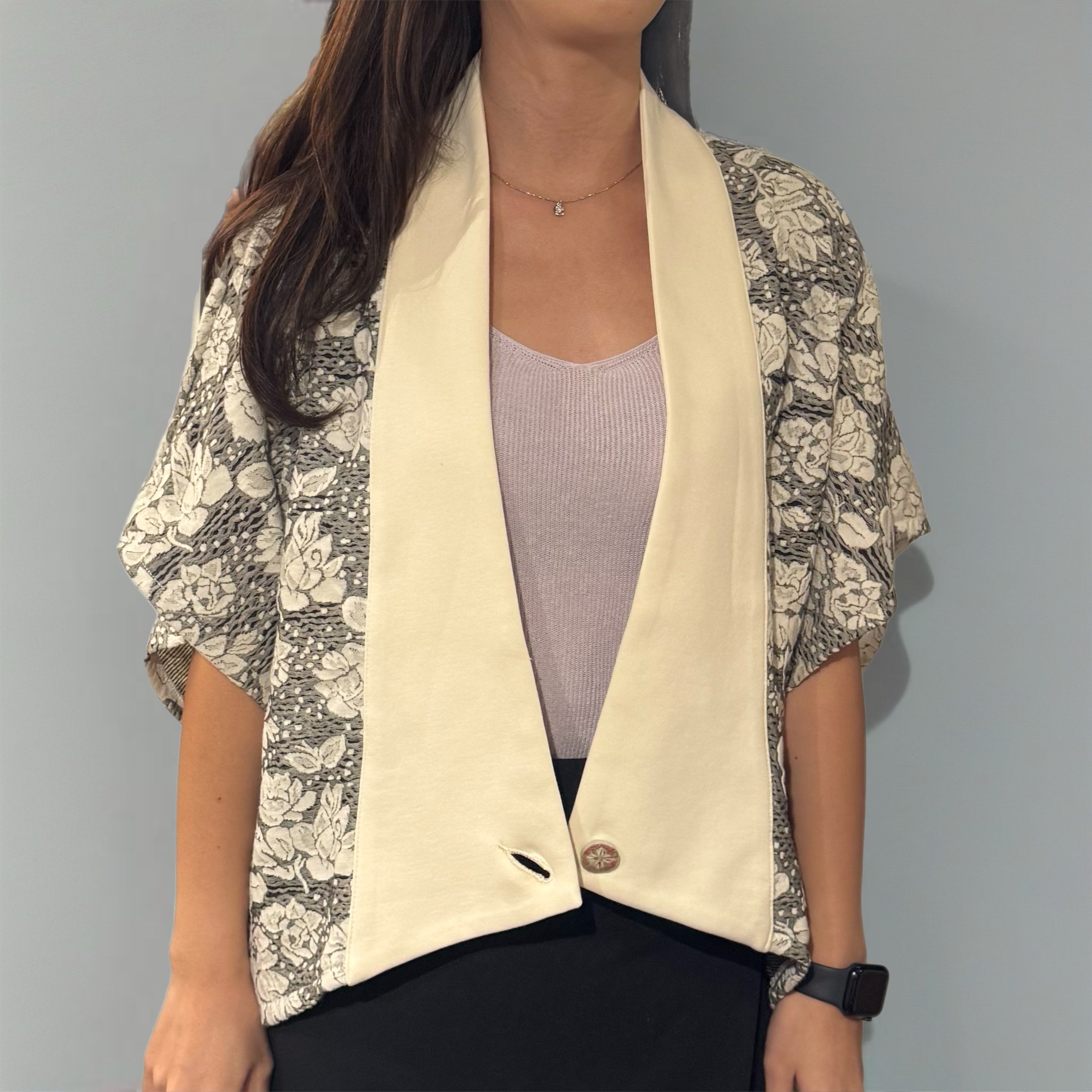 Lace Kimono Jacket, White