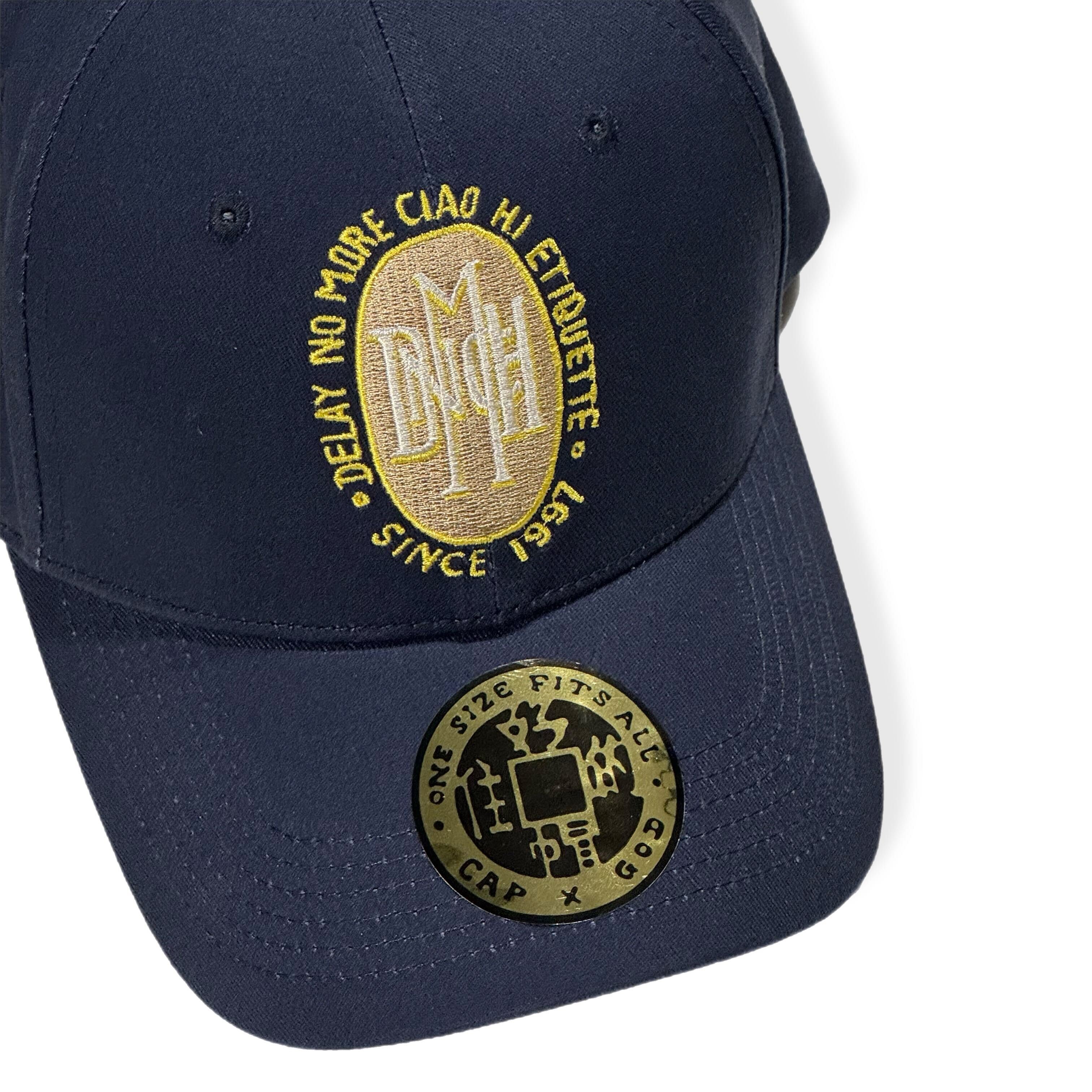 Delay No More School Emblem Baseball Cap, Navy