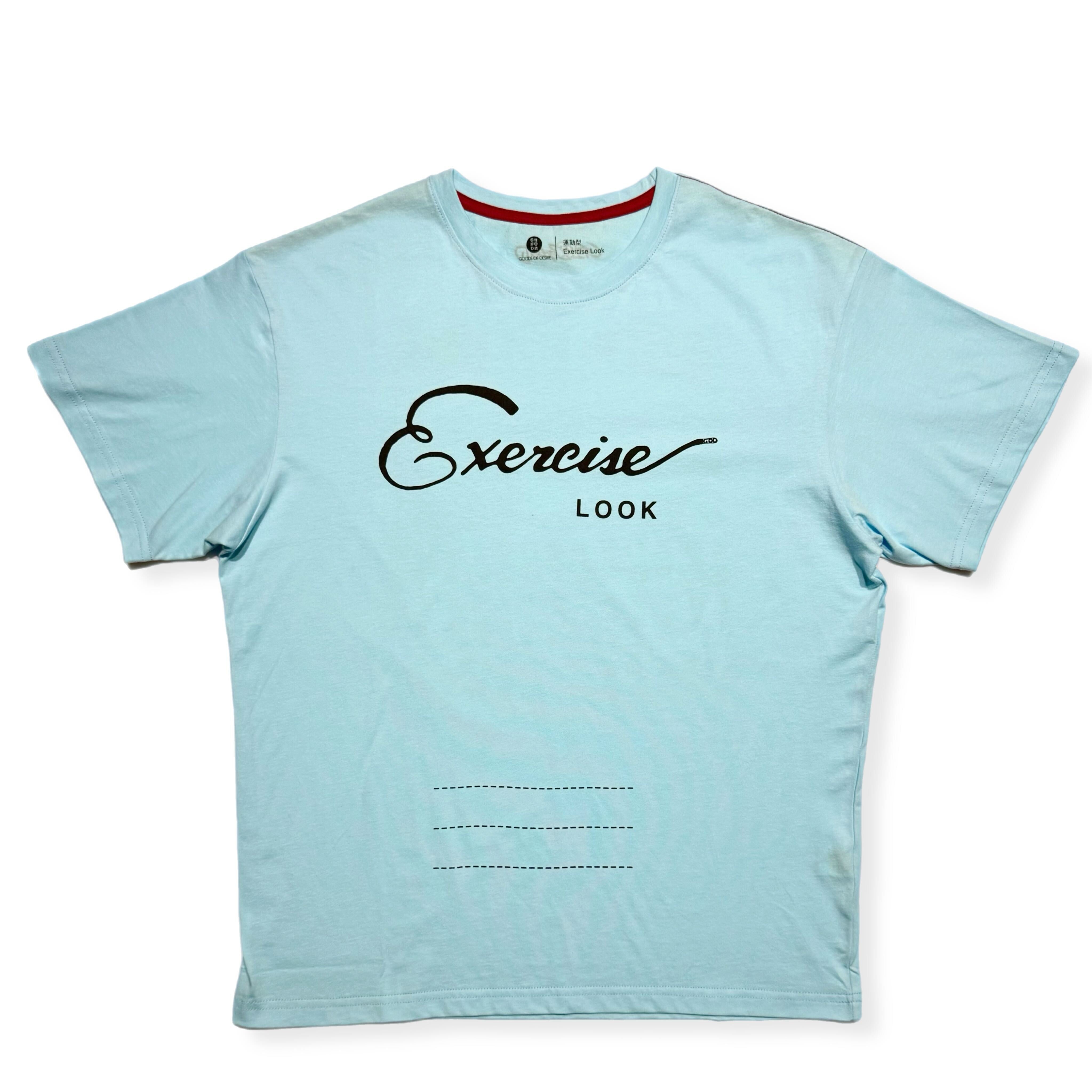 Exercise Look Oversized T-Shirt, Light Blue