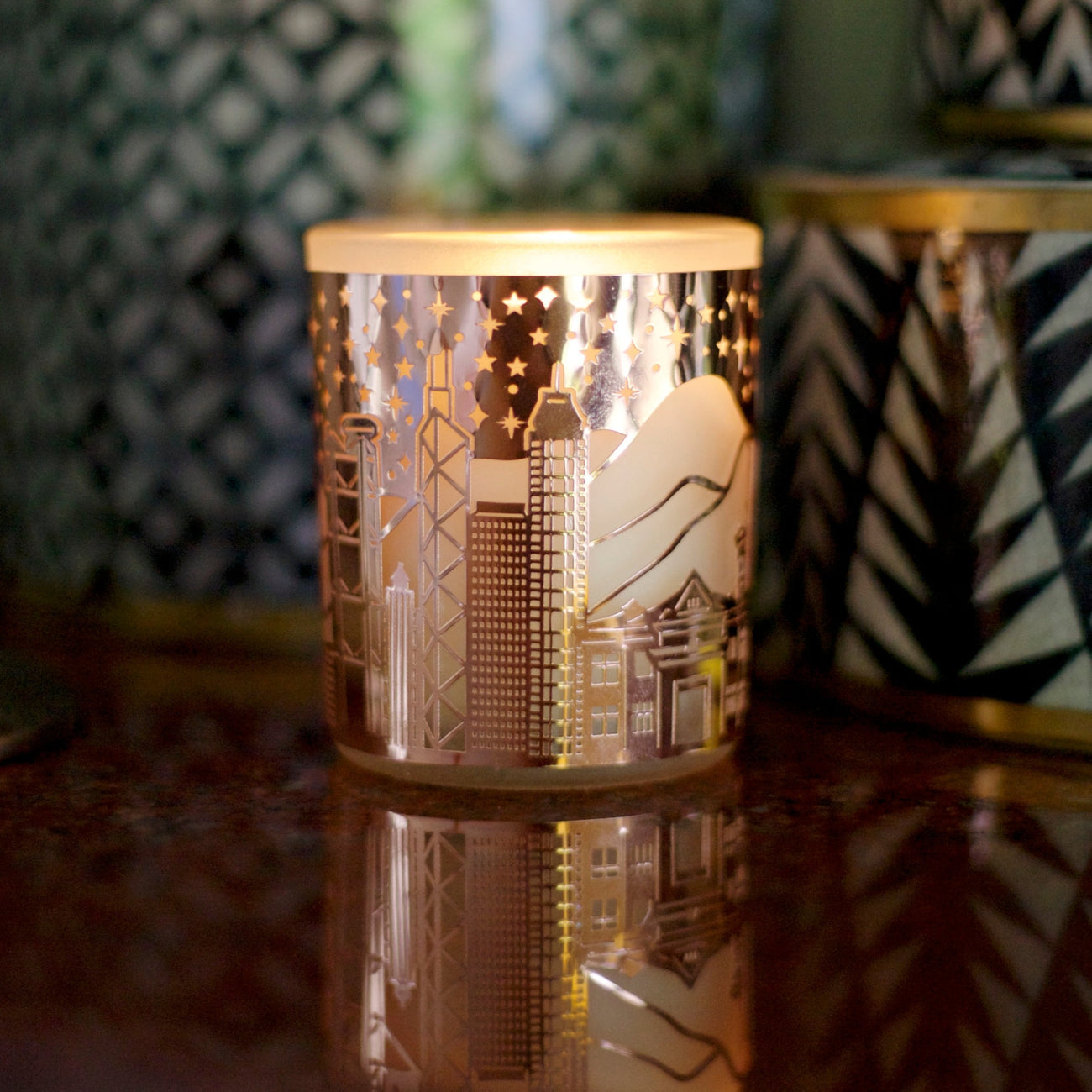 Hong Kong Skyline Candle By Lion Rock Press
