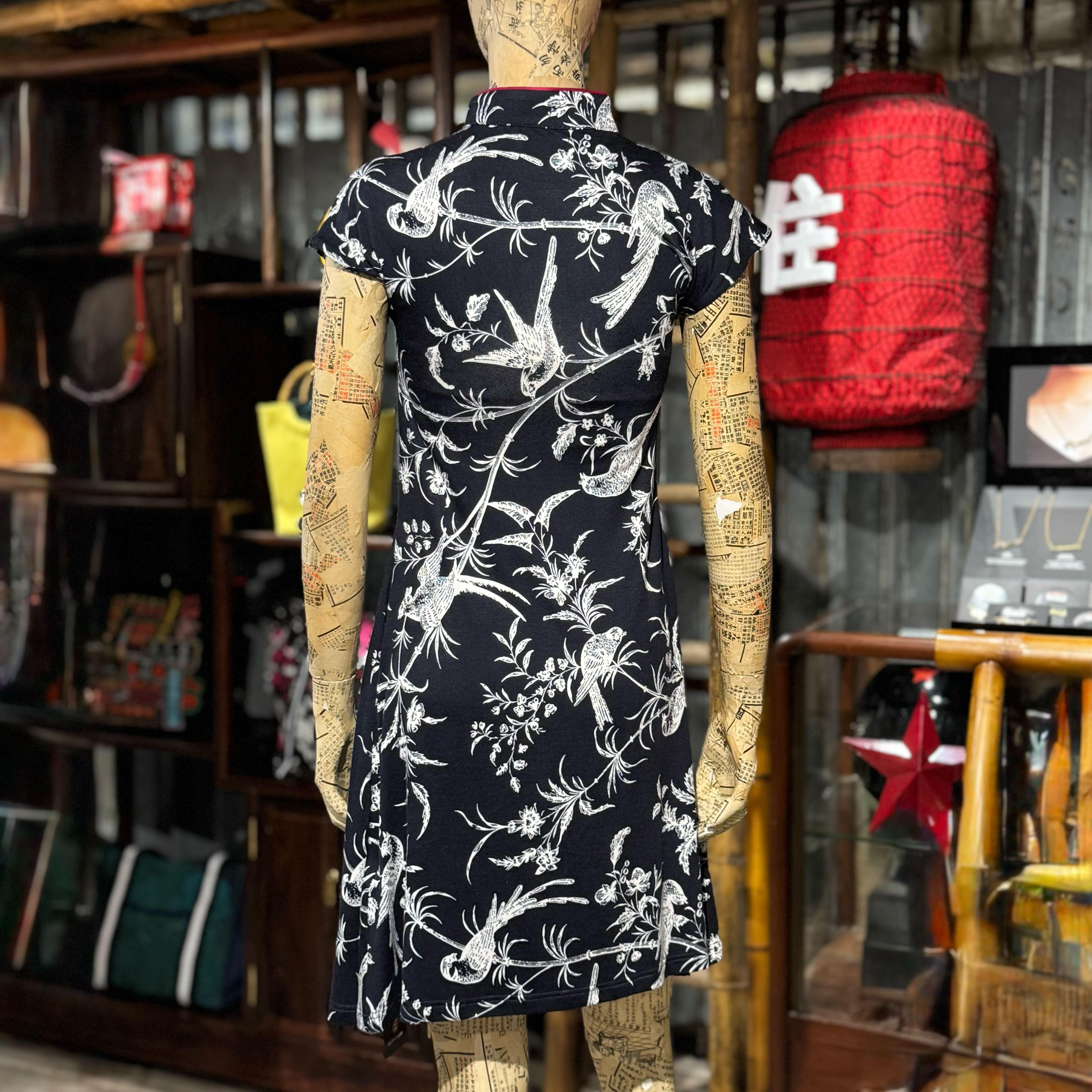 White Birds Qipao Dress