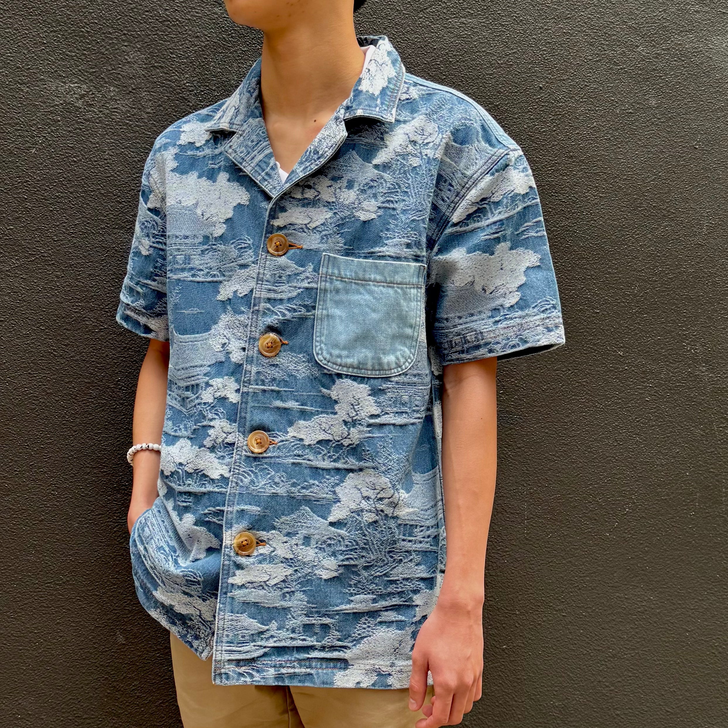 Men's Willow Denim Washed Shirt, Light Blue